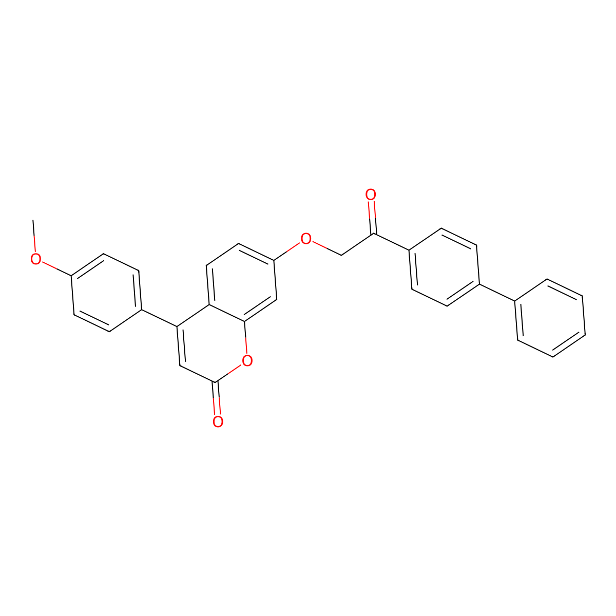 4-(4-Methoxyphenyl)-7-[2-oxo-2-(4-phenylphenyl)ethoxy]chromen-2-one molecular structure, CAS 690681-92-6