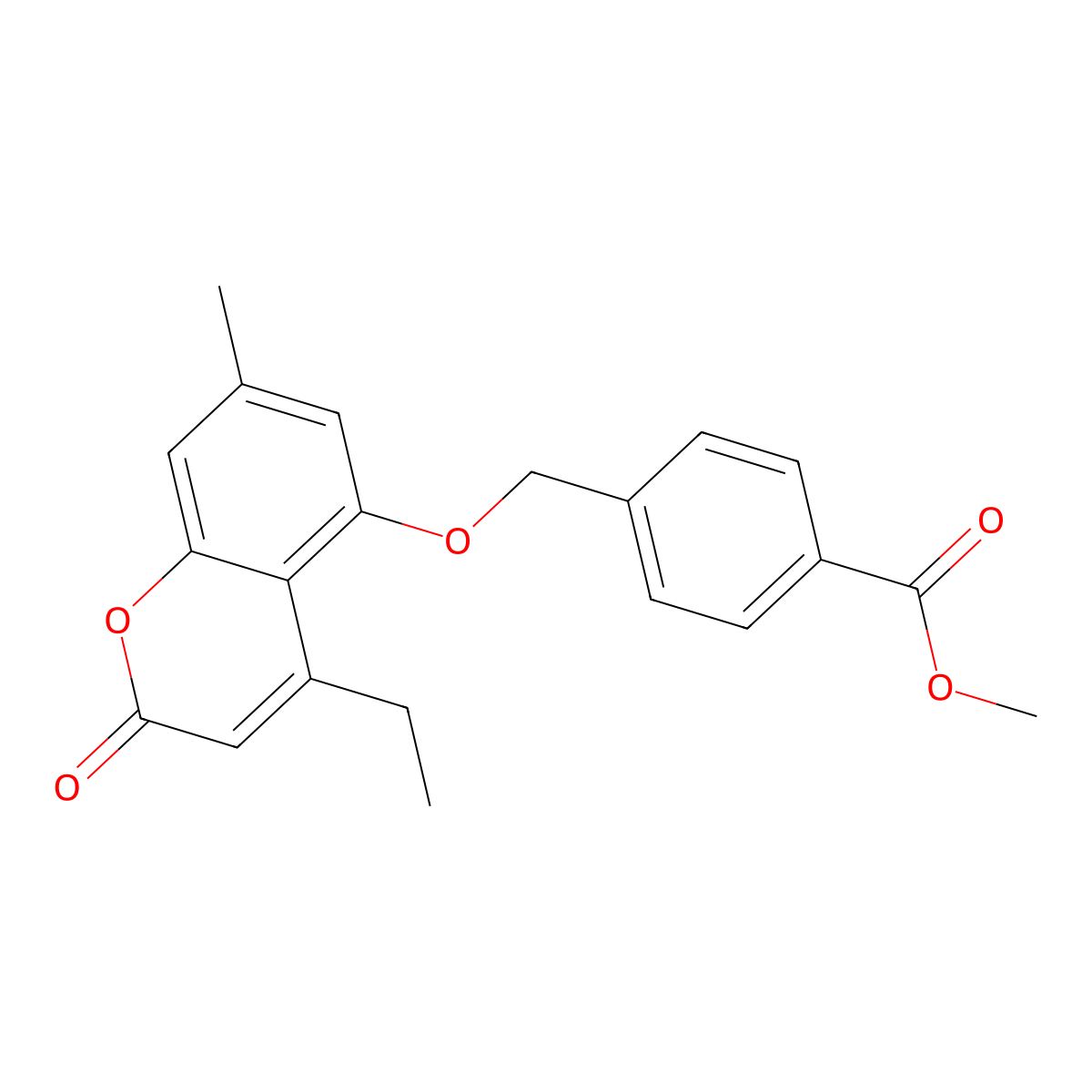 methyl 4-{[(4-ethyl-7-methyl-2-oxo-2H-chromen-5-yl)oxy]methyl}benzoate molecular structure, CAS 690682-71-4