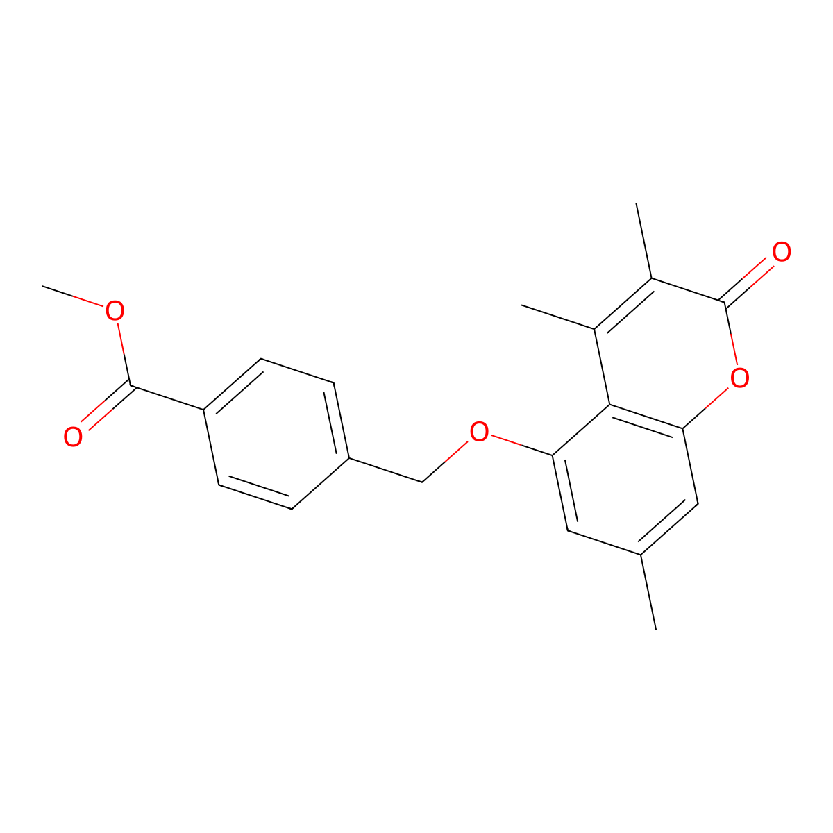 methyl 4-{[(3,4,7-trimethyl-2-oxo-2H-chromen-5-yl)oxy]methyl}benzoate molecular structure, CAS 690682-72-5