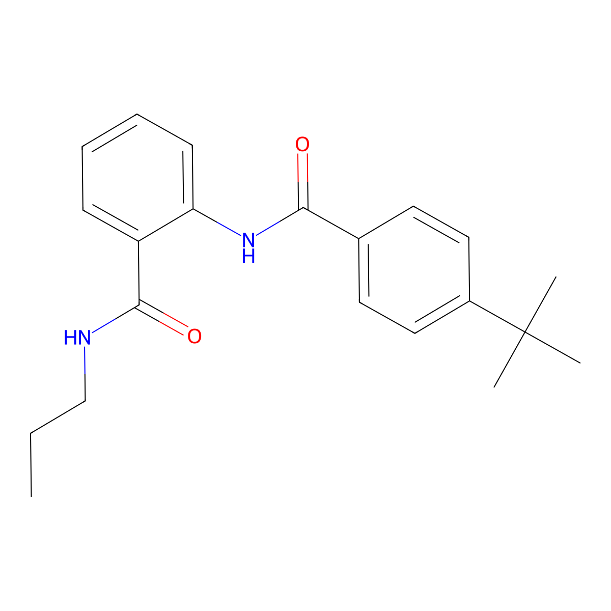 2-[(4-tert-butylbenzoyl)amino]-N-propylbenzamide molecular structure, CAS 690683-34-2
