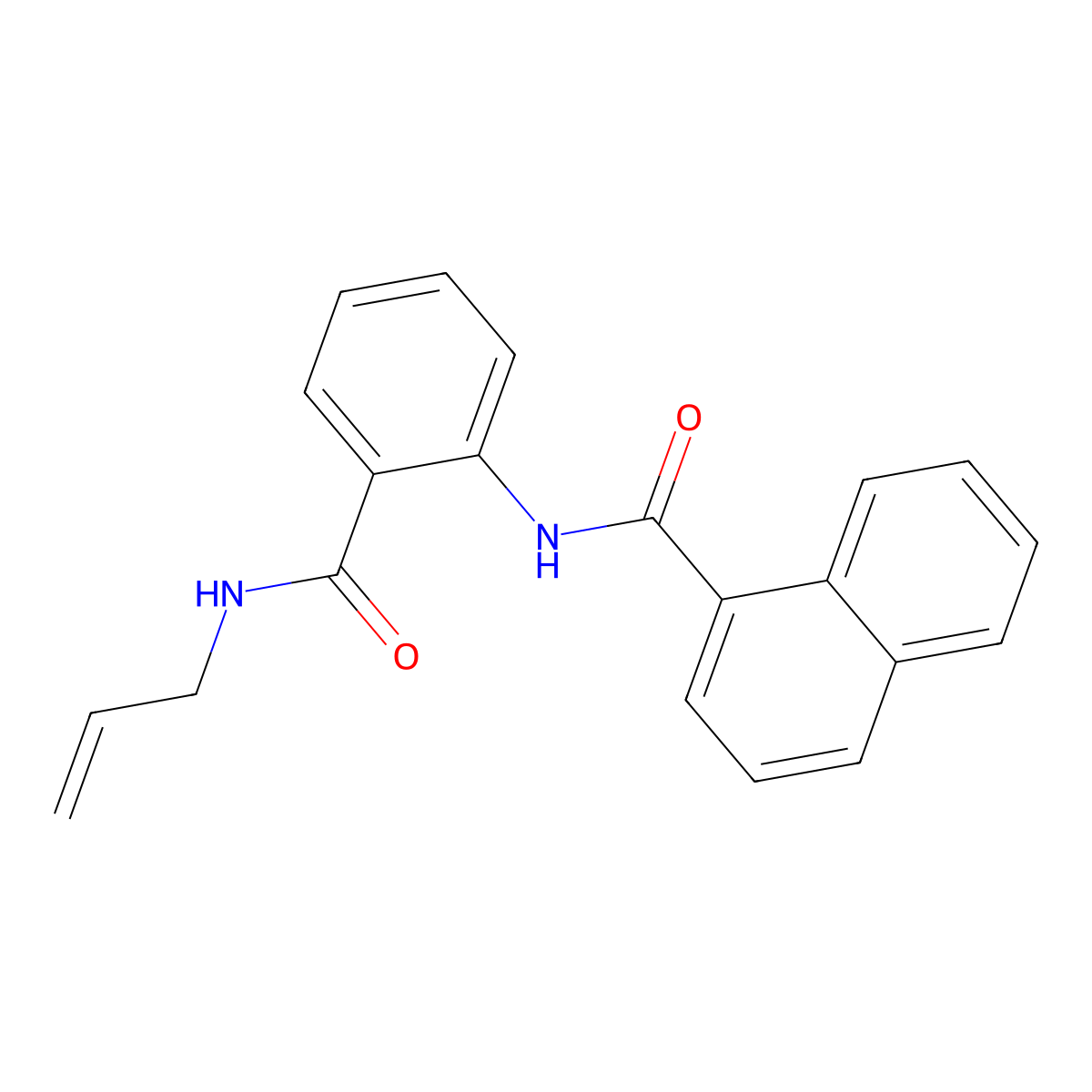 N-{2-[(allylamino)carbonyl]phenyl}-1-naphthamide molecular structure, CAS 690683-83-1