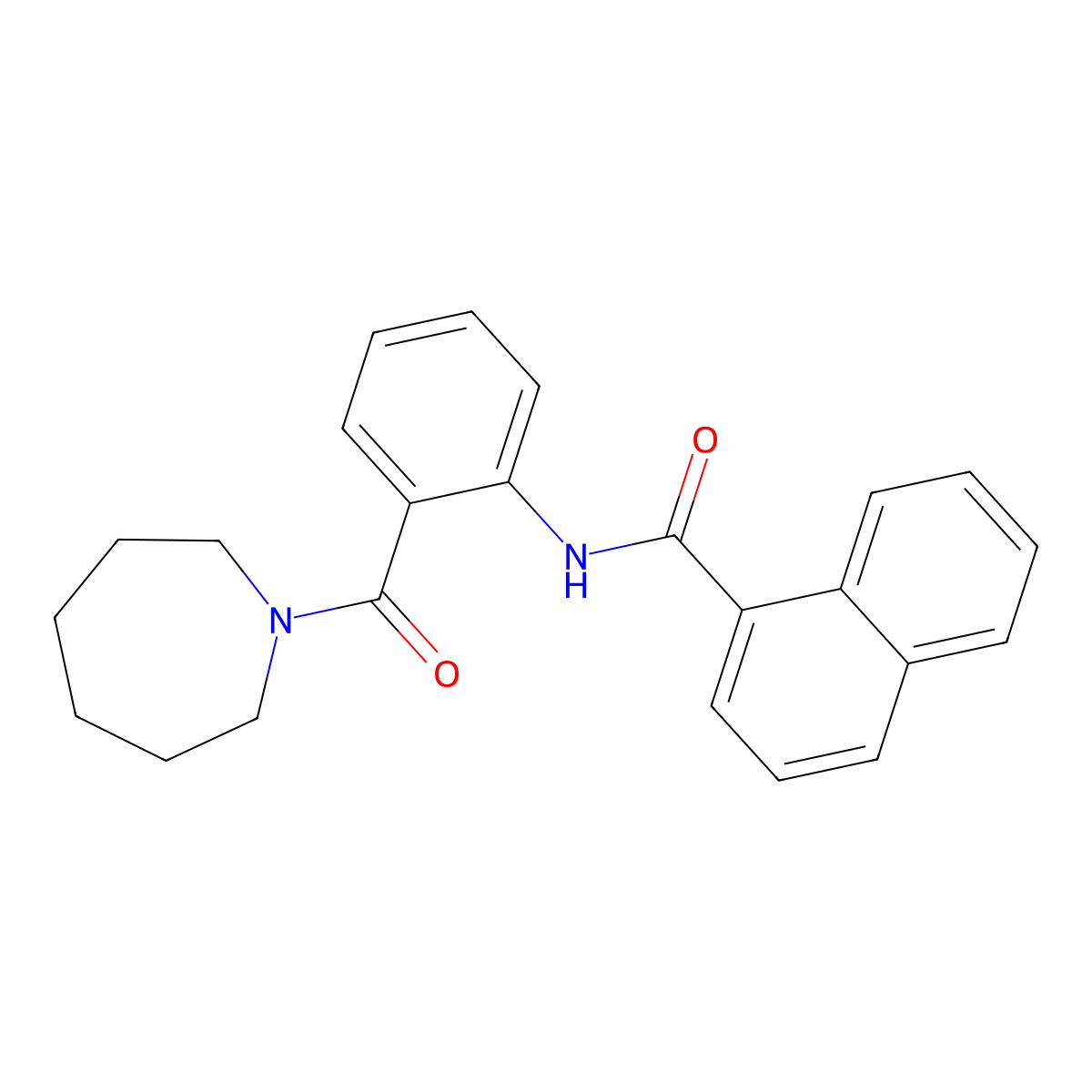 N-[2-(azepane-1-carbonyl)phenyl]naphthalene-1-carboxamide molecular structure, CAS 690684-64-1