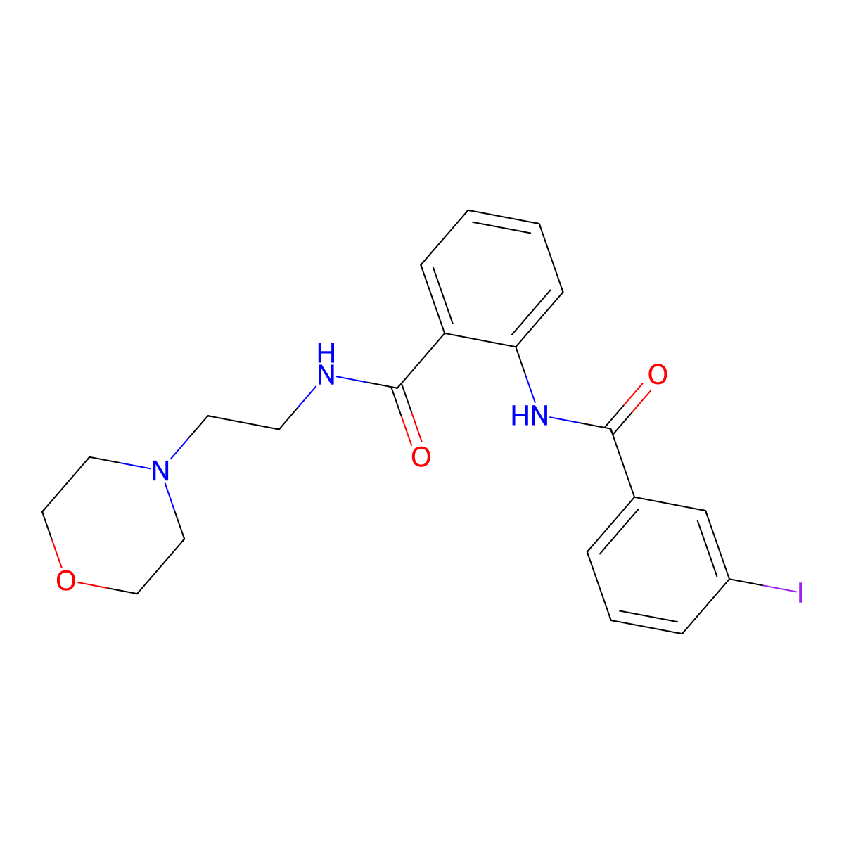 2-[(3-iodobenzoyl)amino]-N-(2-morpholin-4-ylethyl)benzamide molecular structure, CAS 690684-73-2