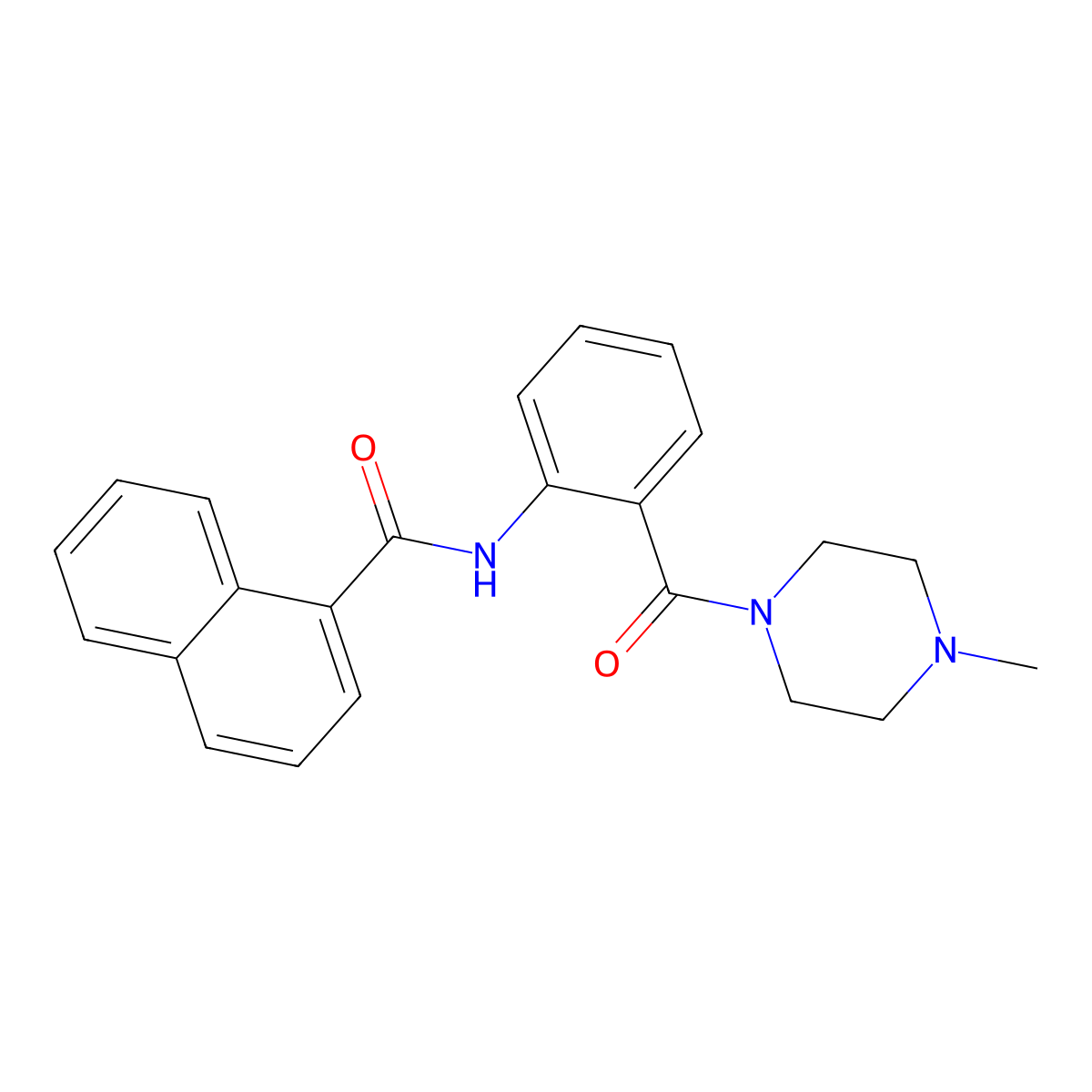 N-[2-(4-methylpiperazine-1-carbonyl)phenyl]naphthalene-1-carboxamide molecular structure, CAS 690684-81-2