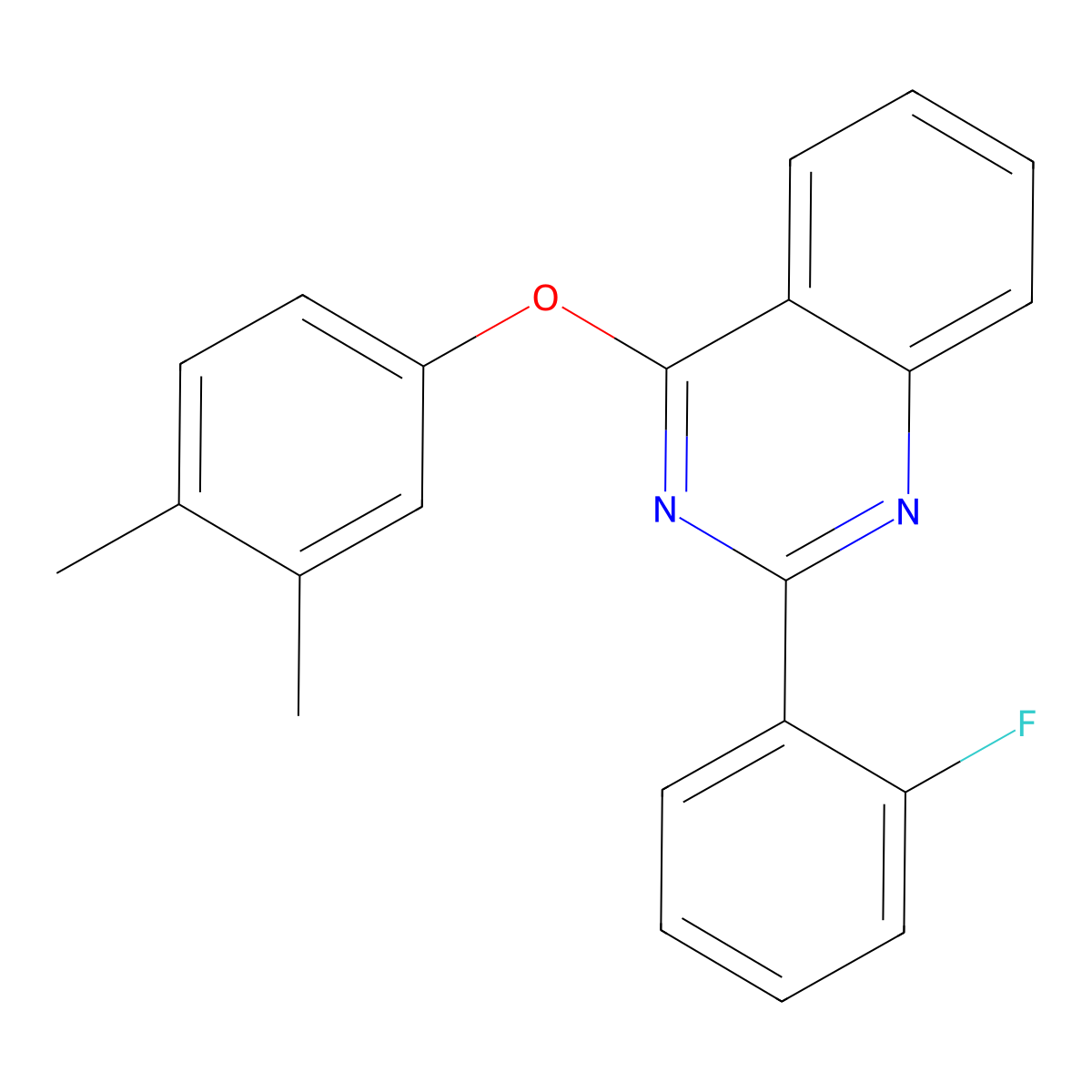 4-(3,4-Dimethylphenoxy)-2-(2-fluorophenyl)quinazoline molecular structure, CAS 690685-58-6