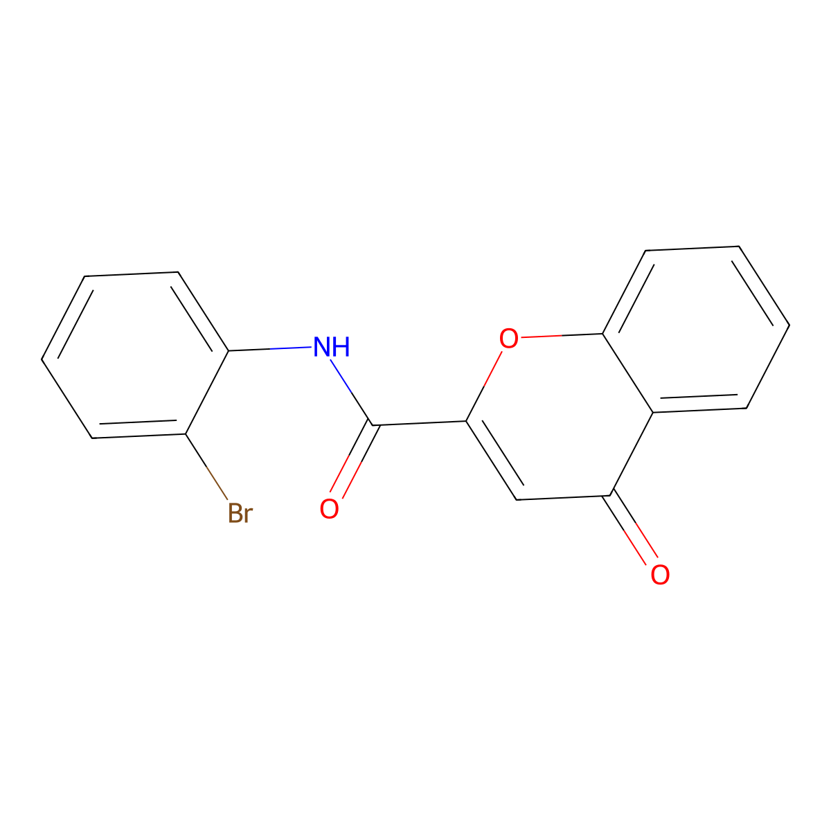 N-(2-bromophenyl)-4-oxo-4H-chromene-2-carboxamide molecular structure, CAS 690686-34-1