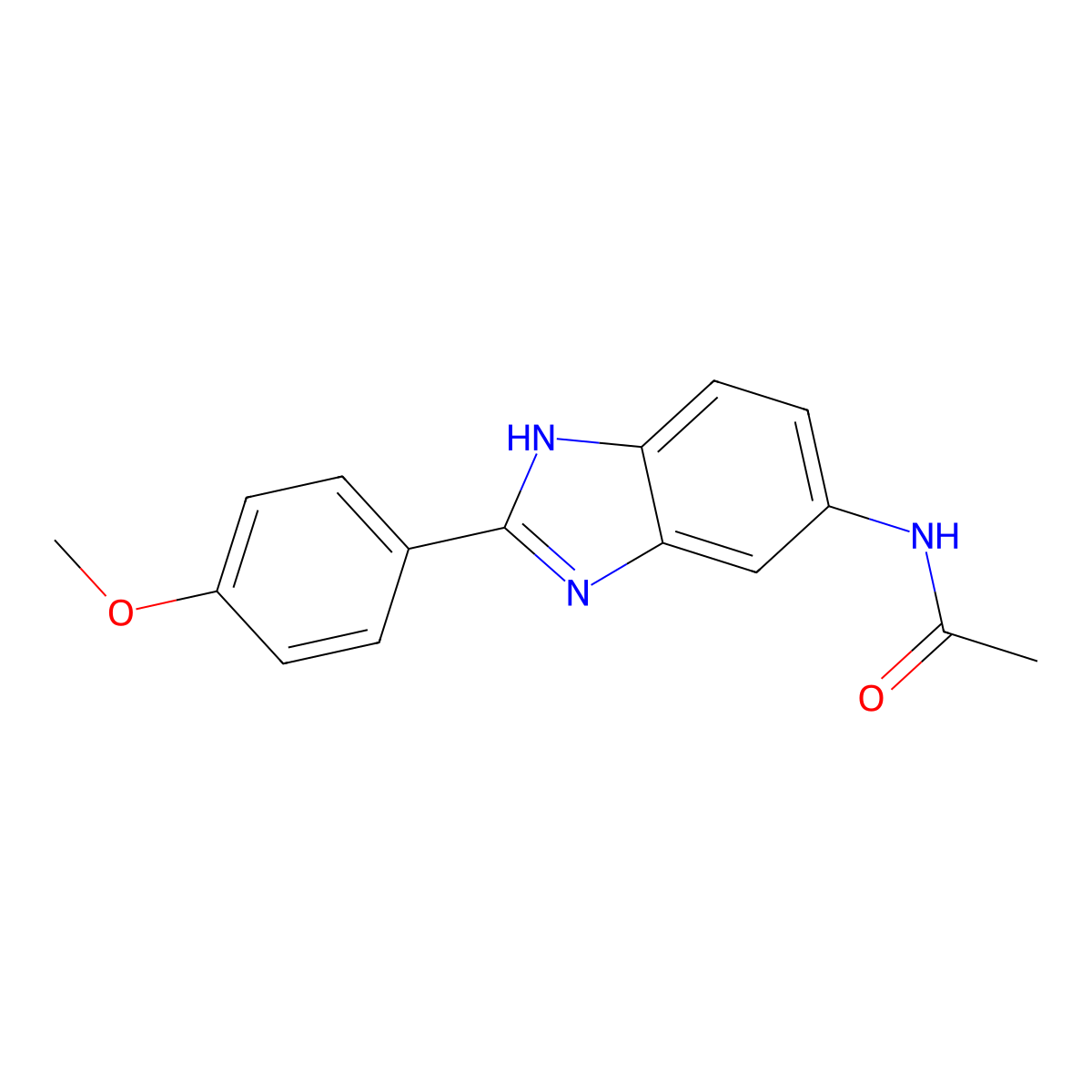 N-[2-(4-methoxyphenyl)-1H-benzimidazol-5-yl]acetamide molecular structure, CAS 690686-83-0