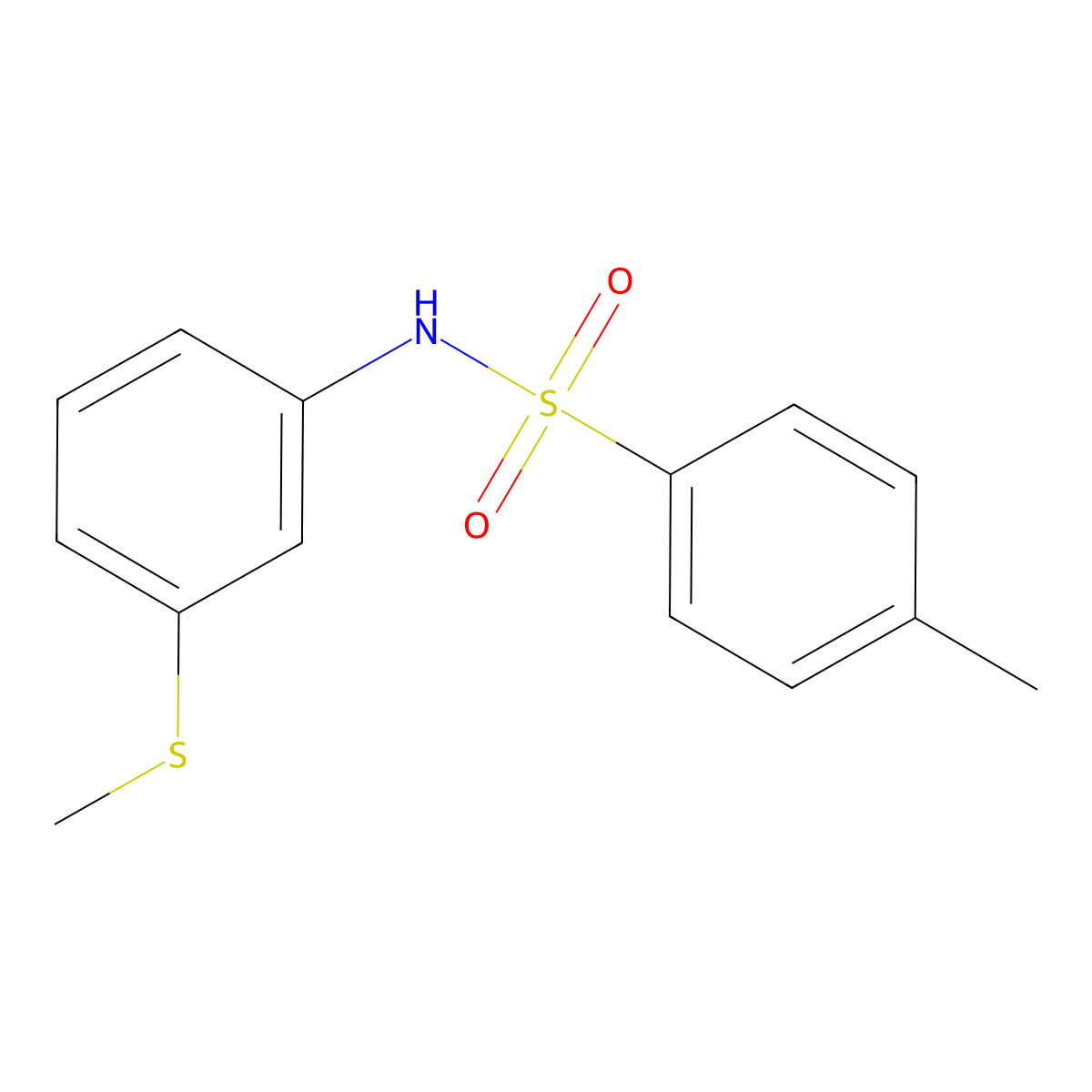 4-methyl-N-[3-(methylsulfanyl)phenyl]benzenesulfonamide molecular structure, CAS 690687-10-6