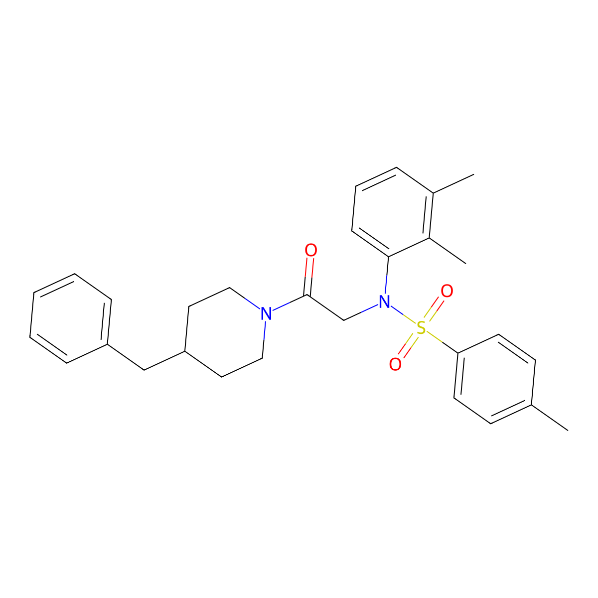 N-[2-(4-benzylpiperidin-1-yl)-2-oxoethyl]-N-(2,3-dimethylphenyl)-4-methylbenzenesulfonamide molecular structure, CAS 690687-46-8