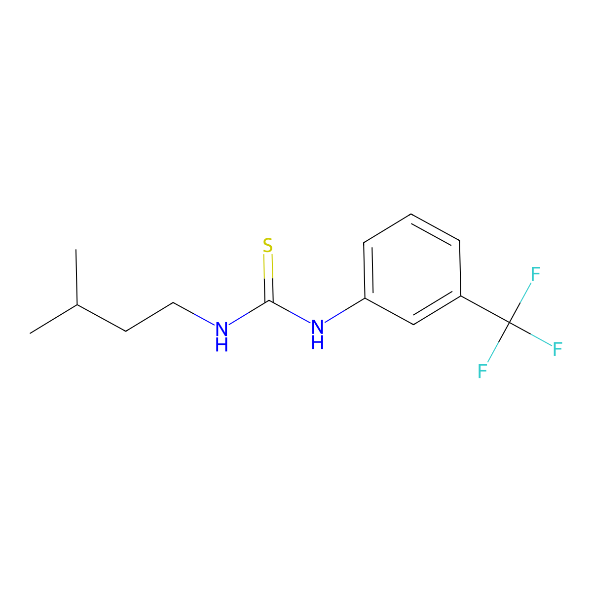 1-(3-Methylbutyl)-3-[3-(trifluoromethyl)phenyl]thiourea molecular structure, CAS 690687-87-7