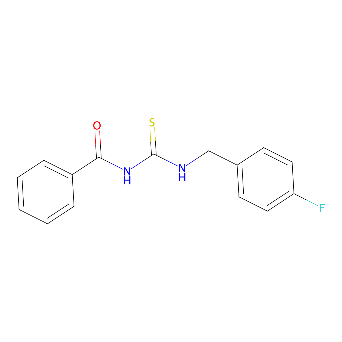 N-[(4-fluorobenzyl)carbamothioyl]benzamide molecular structure, CAS 690688-07-4
