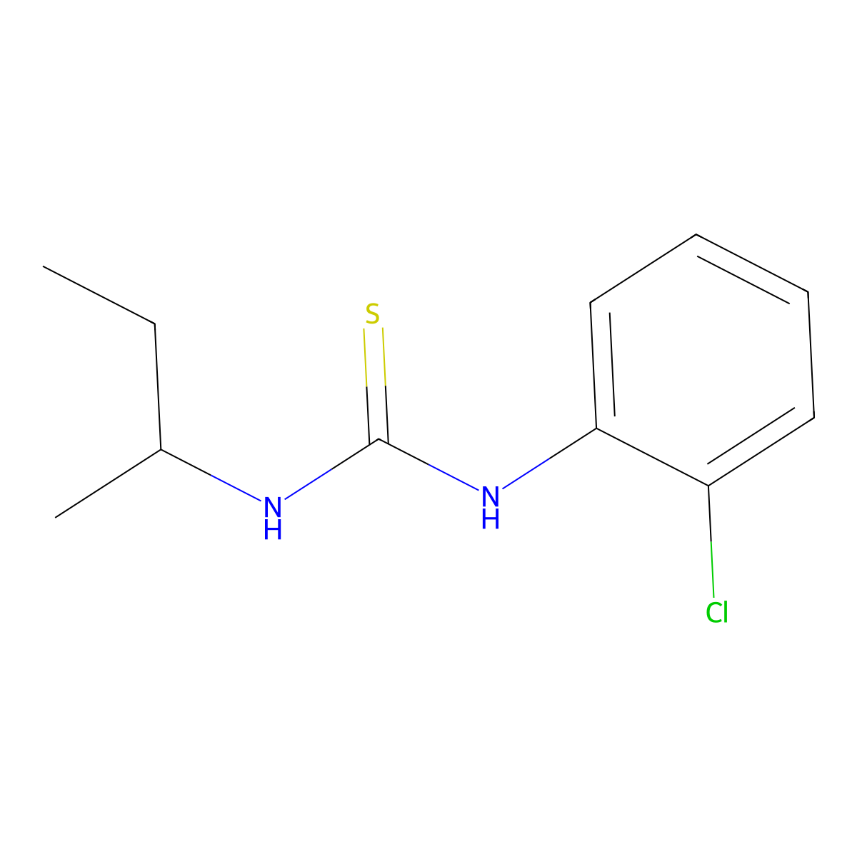 1-Butan-2-yl-3-(2-chlorophenyl)thiourea molecular structure, CAS 690688-23-4