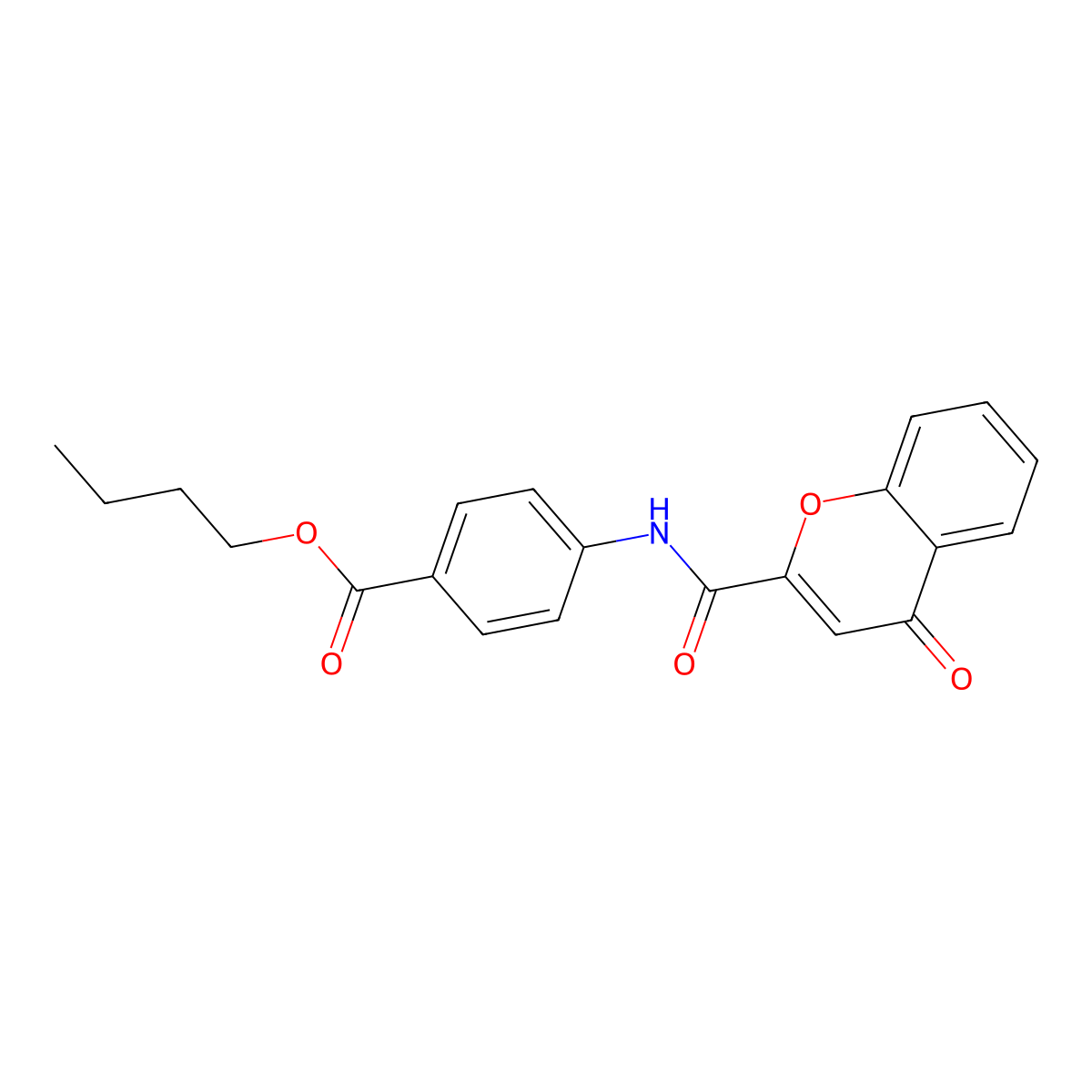 butyl 4-{[(4-oxo-4H-chromen-2-yl)carbonyl]amino}benzoate molecular structure, CAS 690688-52-9