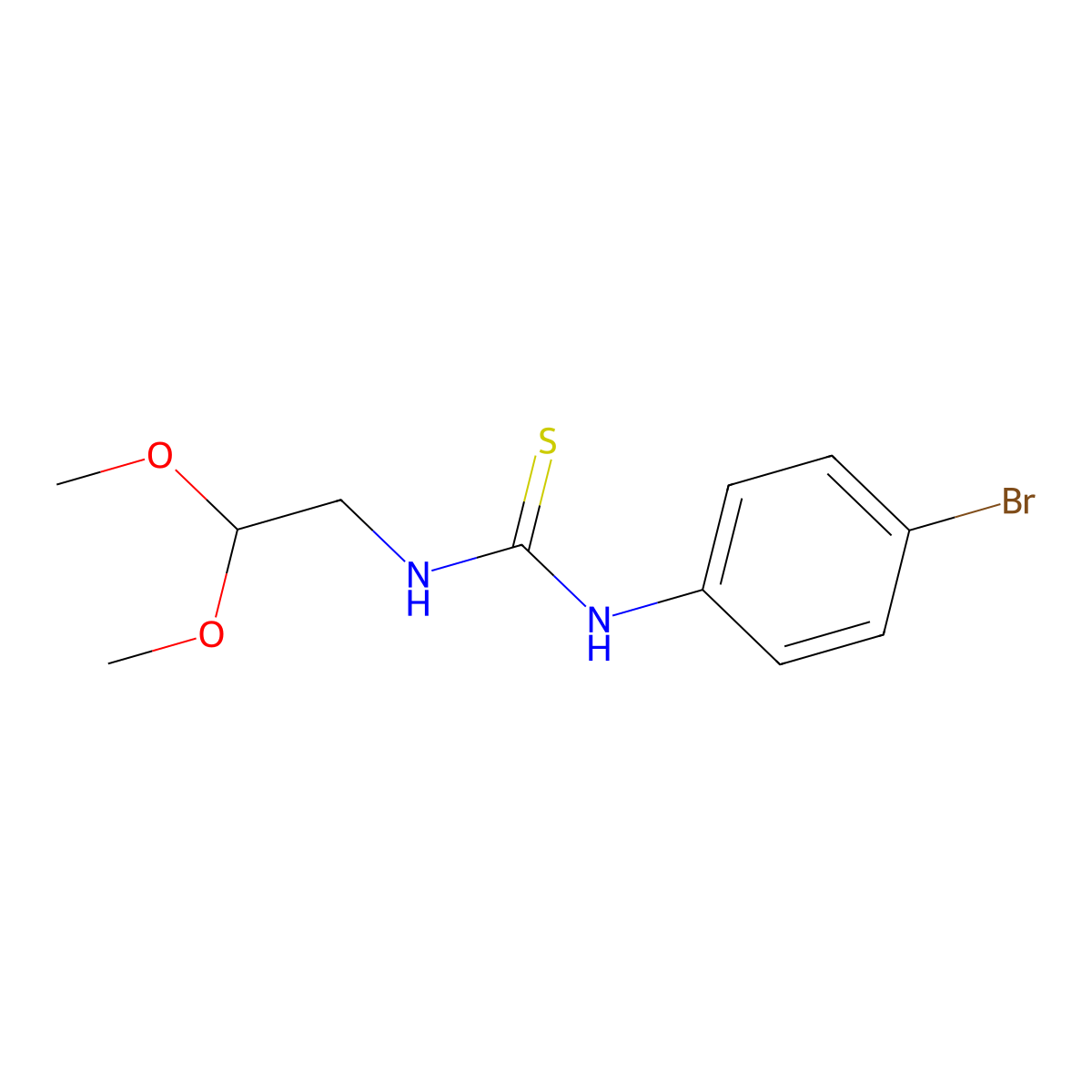 1-(4-Bromophenyl)-3-(2,2-dimethoxyethyl)thiourea molecular structure, CAS 690688-71-2