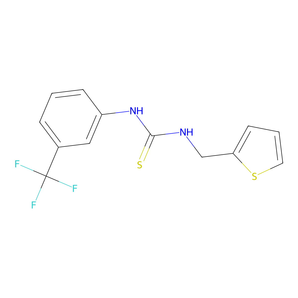 1-(Thiophen-2-ylmethyl)-3-[3-(trifluoromethyl)phenyl]thiourea molecular structure, CAS 690688-86-9