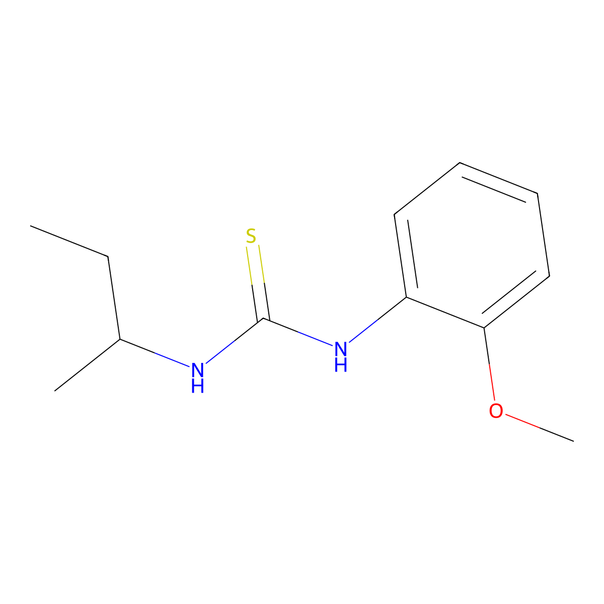 1-Butan-2-yl-3-(2-methoxyphenyl)thiourea molecular structure, CAS 690688-96-1