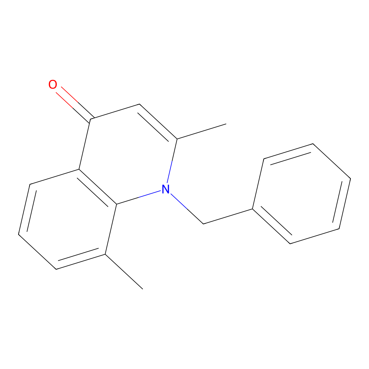 1-Benzyl-2,8-dimethylquinolin-4-one molecular structure, CAS 690689-46-4