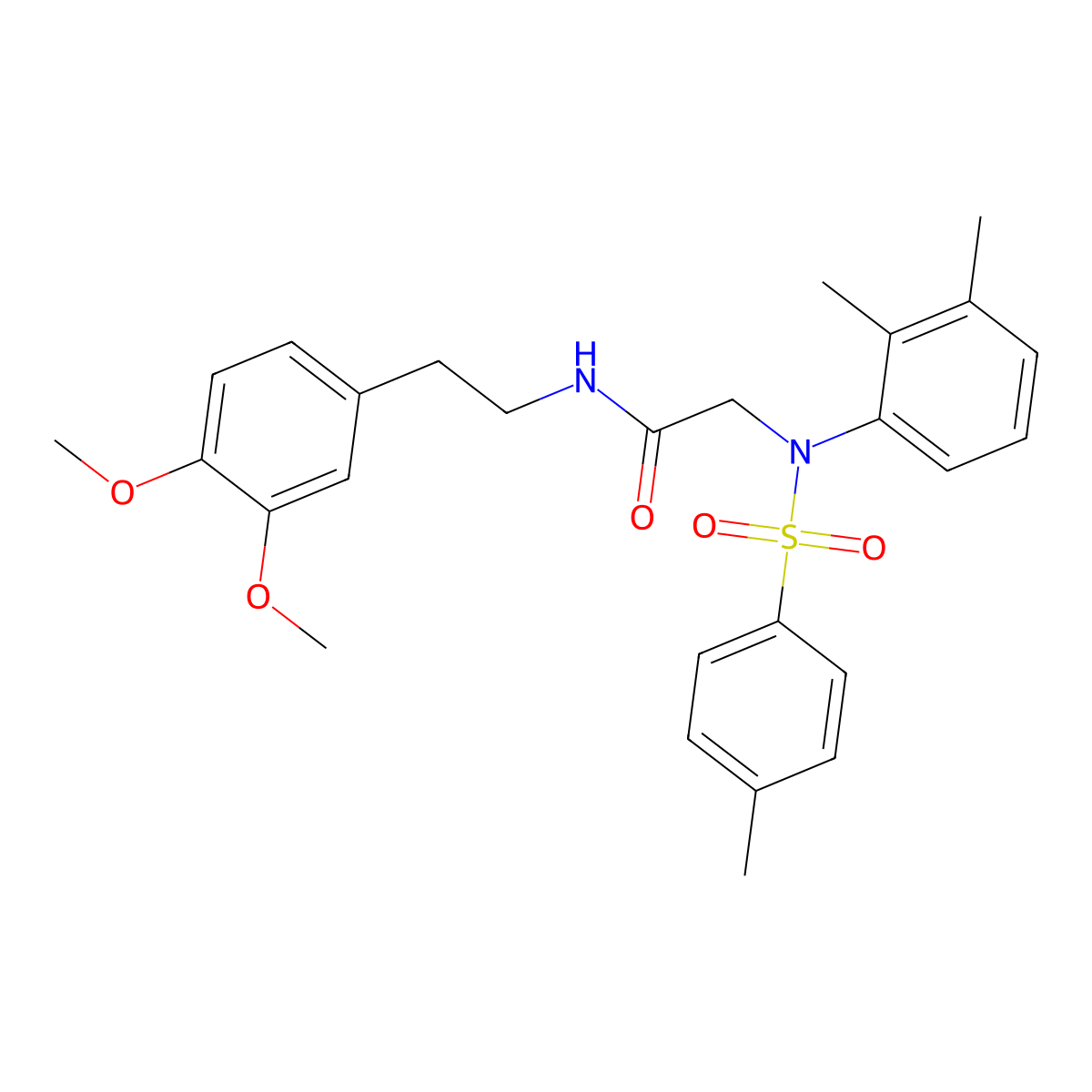 N-[2-(3,4-dimethoxyphenyl)ethyl]-2-(2,3-dimethyl-N-(4-methylphenyl)sulfonylanilino)acetamide molecular structure, CAS 690692-38-7