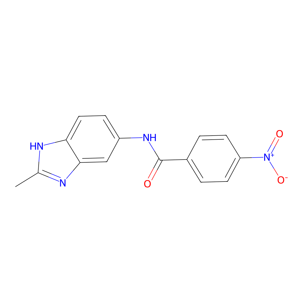 N-(2-methyl-1H-benzimidazol-5-yl)-4-nitrobenzamide molecular structure, CAS 690692-64-9