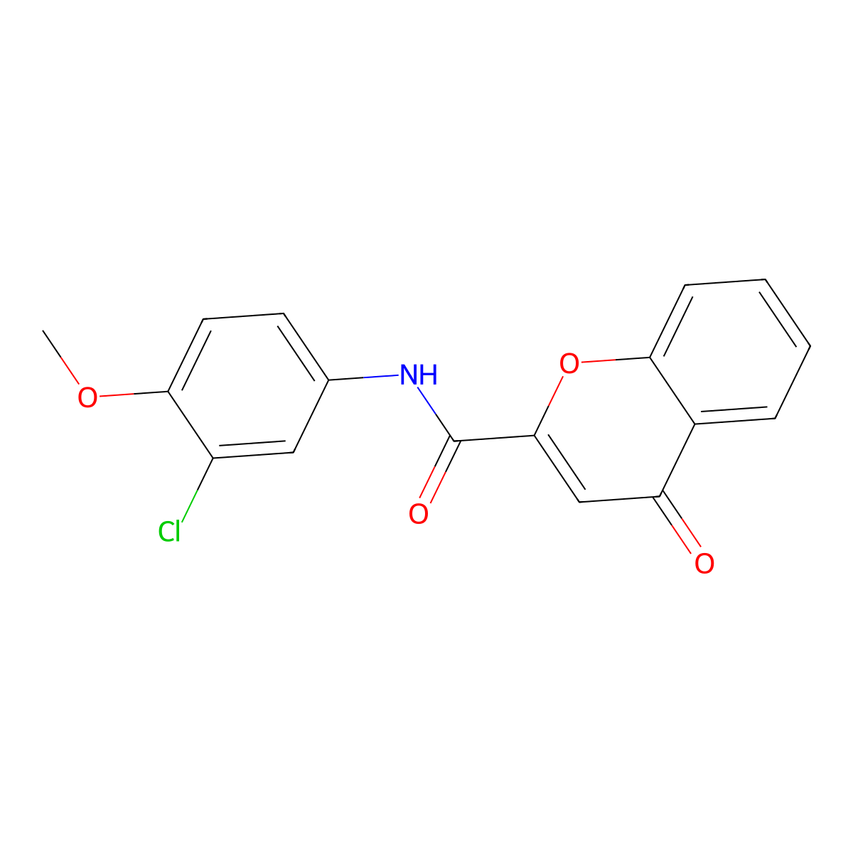 N-(3-chloro-4-methoxyphenyl)-4-oxo-4H-chromene-2-carboxamide molecular structure, CAS 690693-01-7