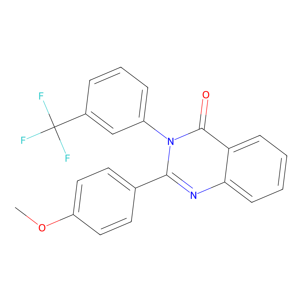 2-(4-Methoxyphenyl)-3-[3-(trifluoromethyl)phenyl]quinazolin-4-one molecular structure, CAS 690693-05-1
