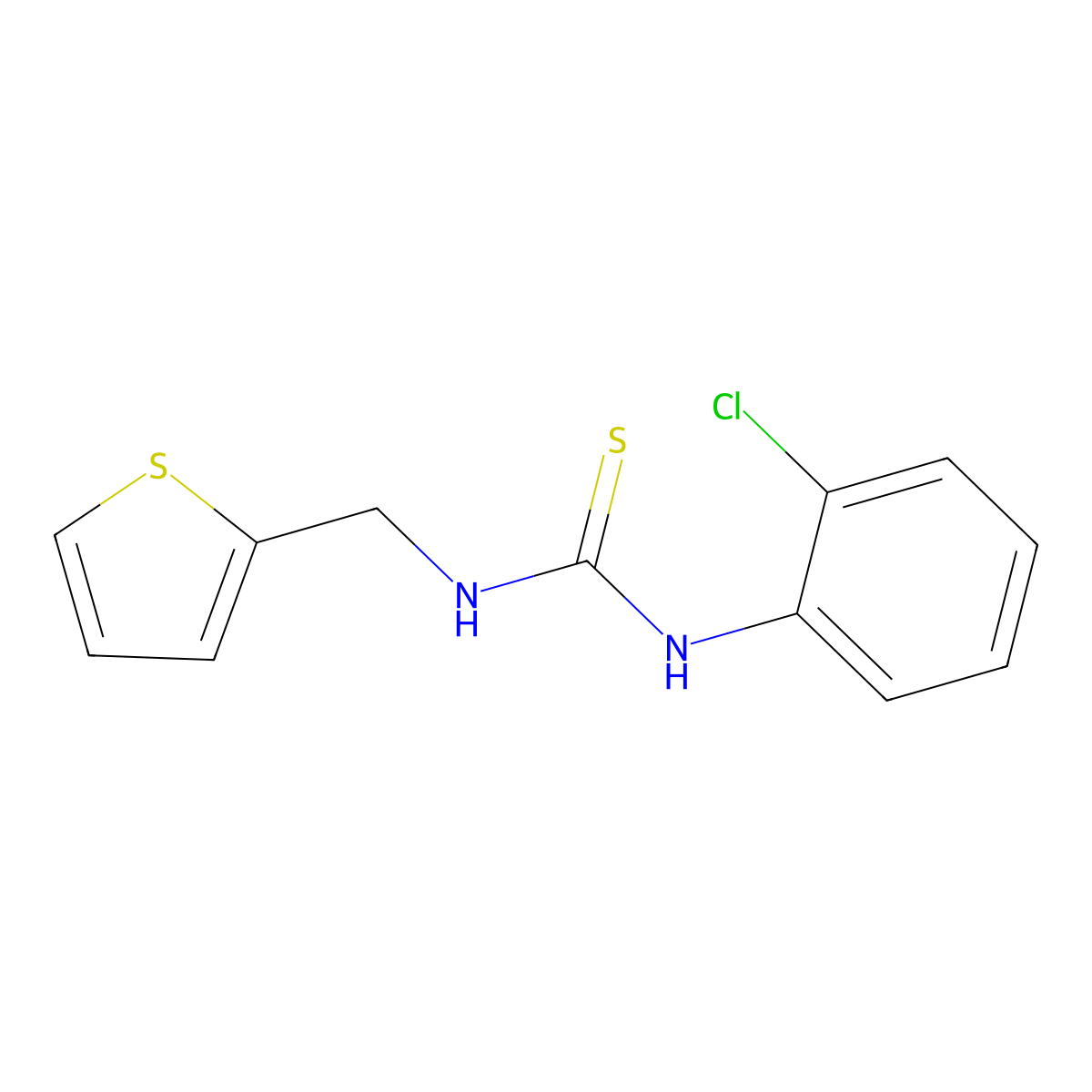 1-(2-Chlorophenyl)-3-(thiophen-2-ylmethyl)thiourea molecular structure, CAS 690693-92-6