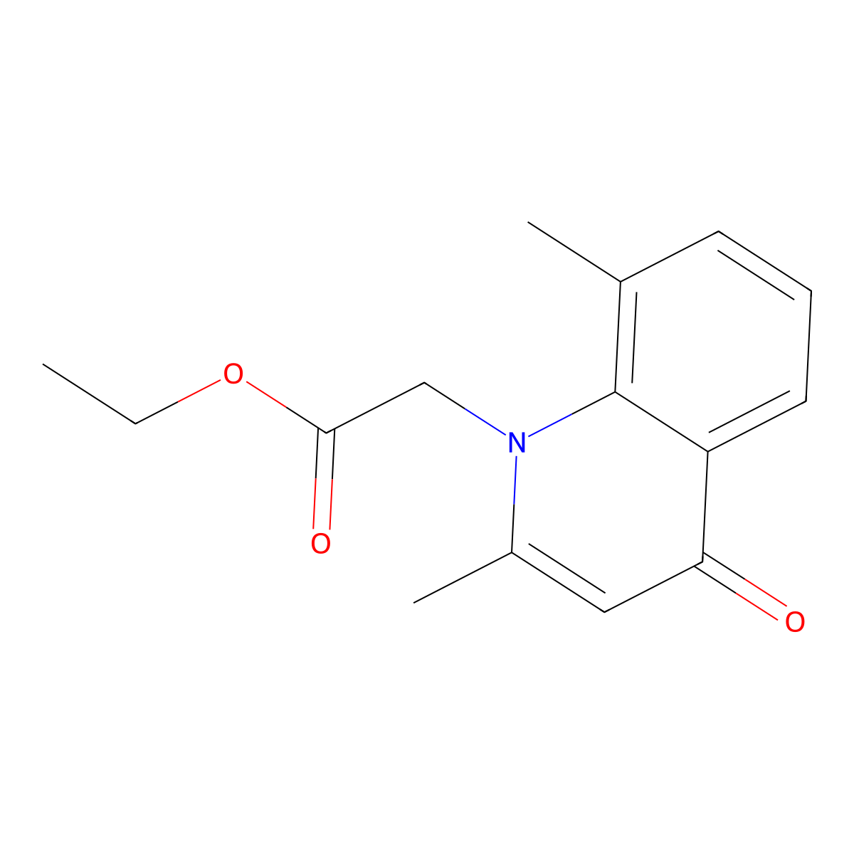 ethyl (2,8-dimethyl-4-oxoquinolin-1(4H)-yl)acetate molecular structure, CAS 690694-21-4