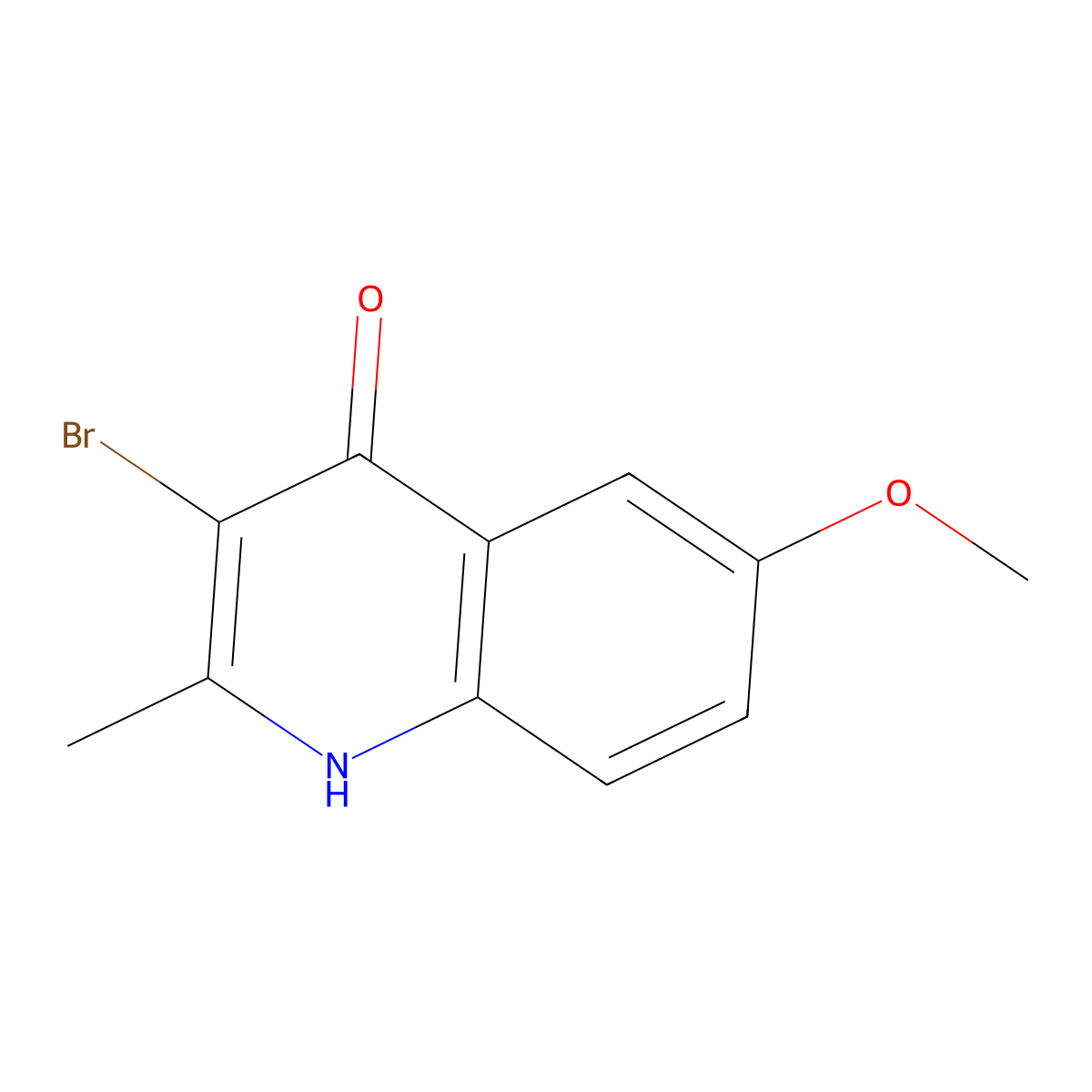 3-bromo-6-methoxy-2-methylquinolin-4(1H)-one molecular structure, CAS 690694-88-3
