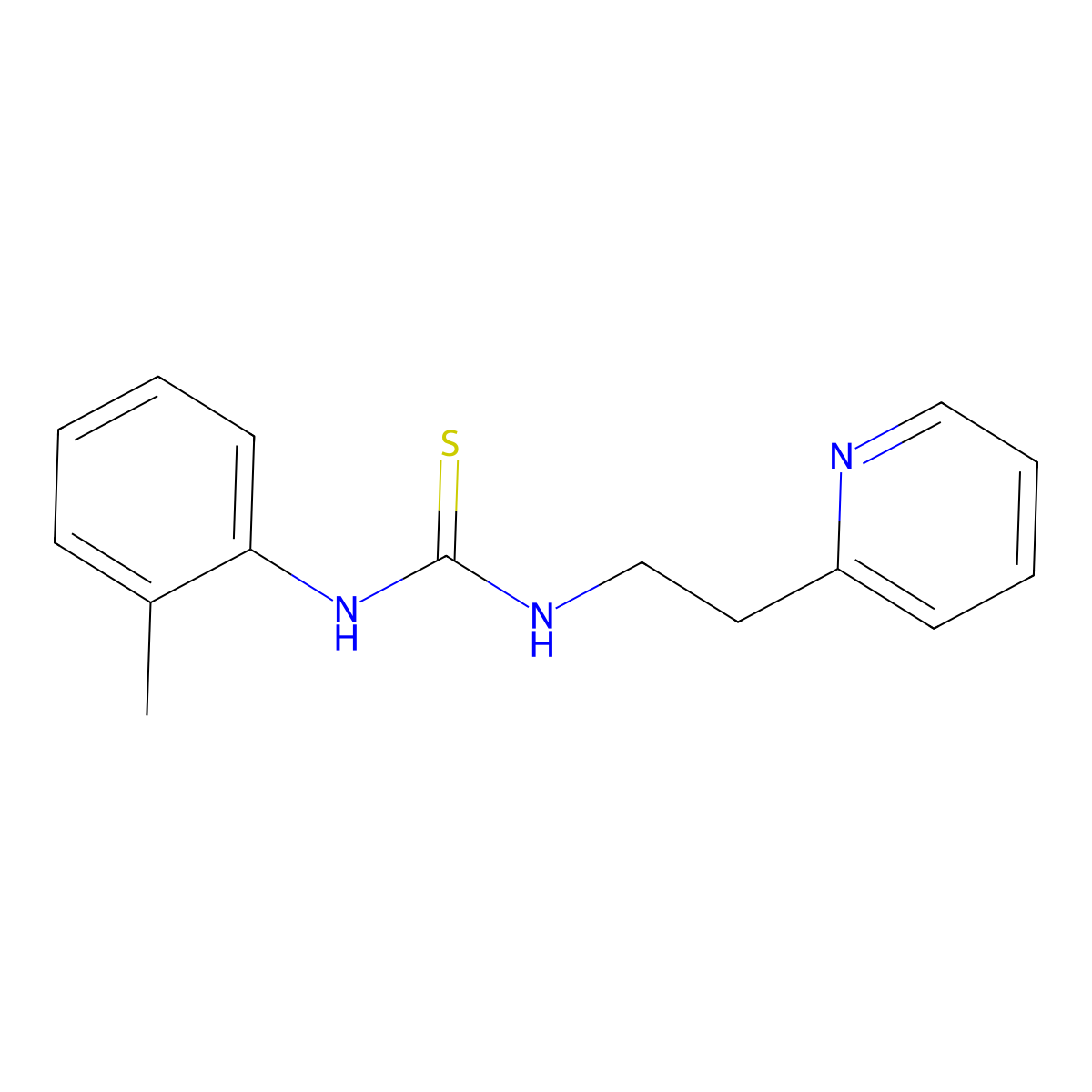 1-(2-Methylphenyl)-3-[2-(pyridin-2-yl)ethyl]thiourea molecular structure, CAS 690695-57-9