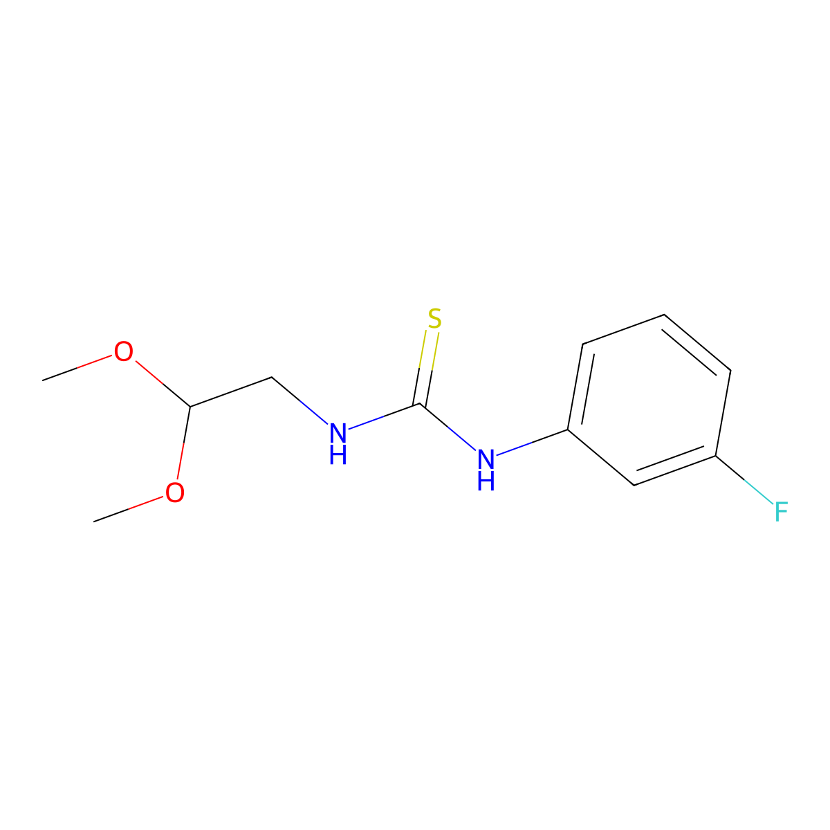 1-(2,2-Dimethoxyethyl)-3-(3-fluorophenyl)thiourea molecular structure, CAS 690695-83-1