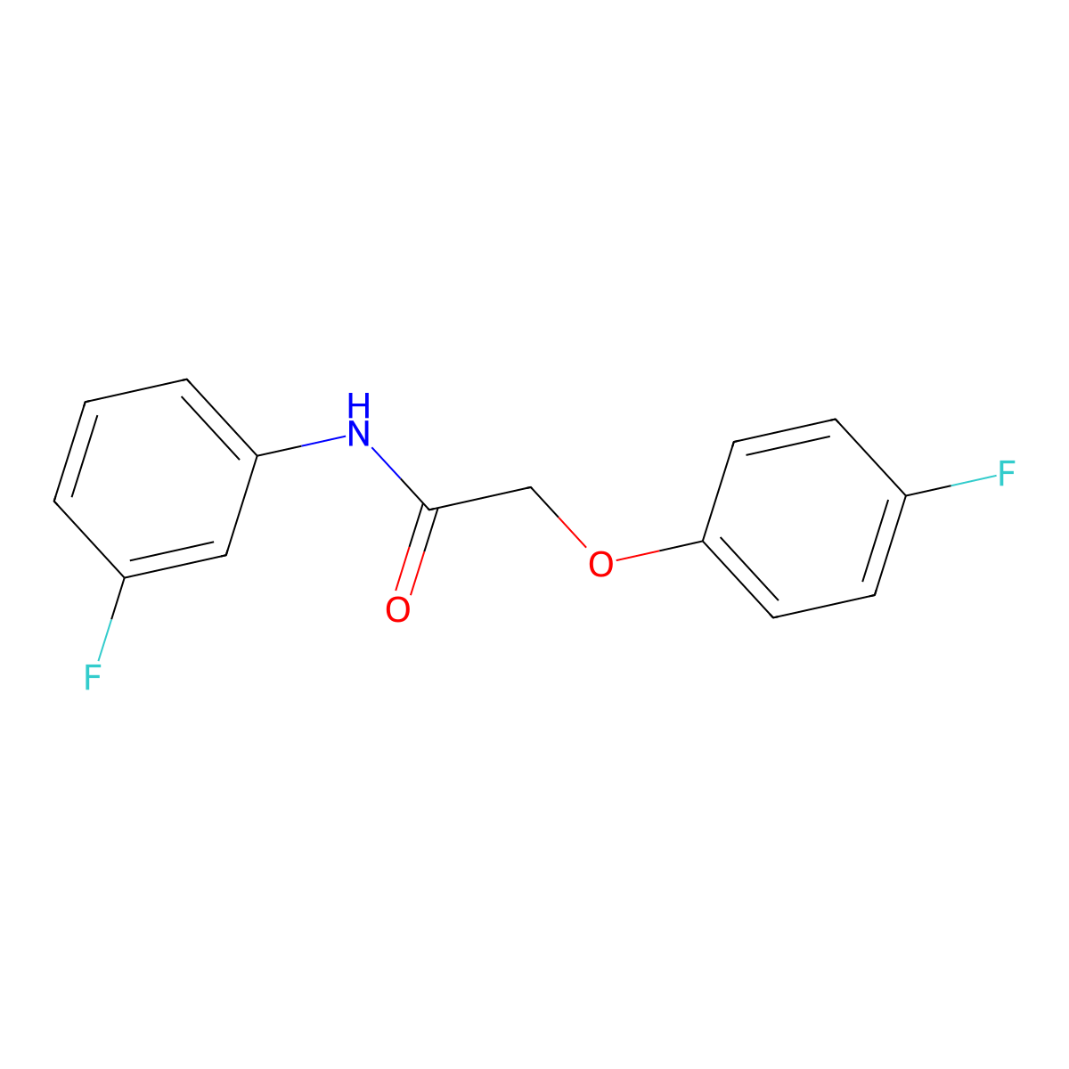 2-(4-fluorophenoxy)-N-(3-fluorophenyl)acetamide molecular structure, CAS 690696-75-4