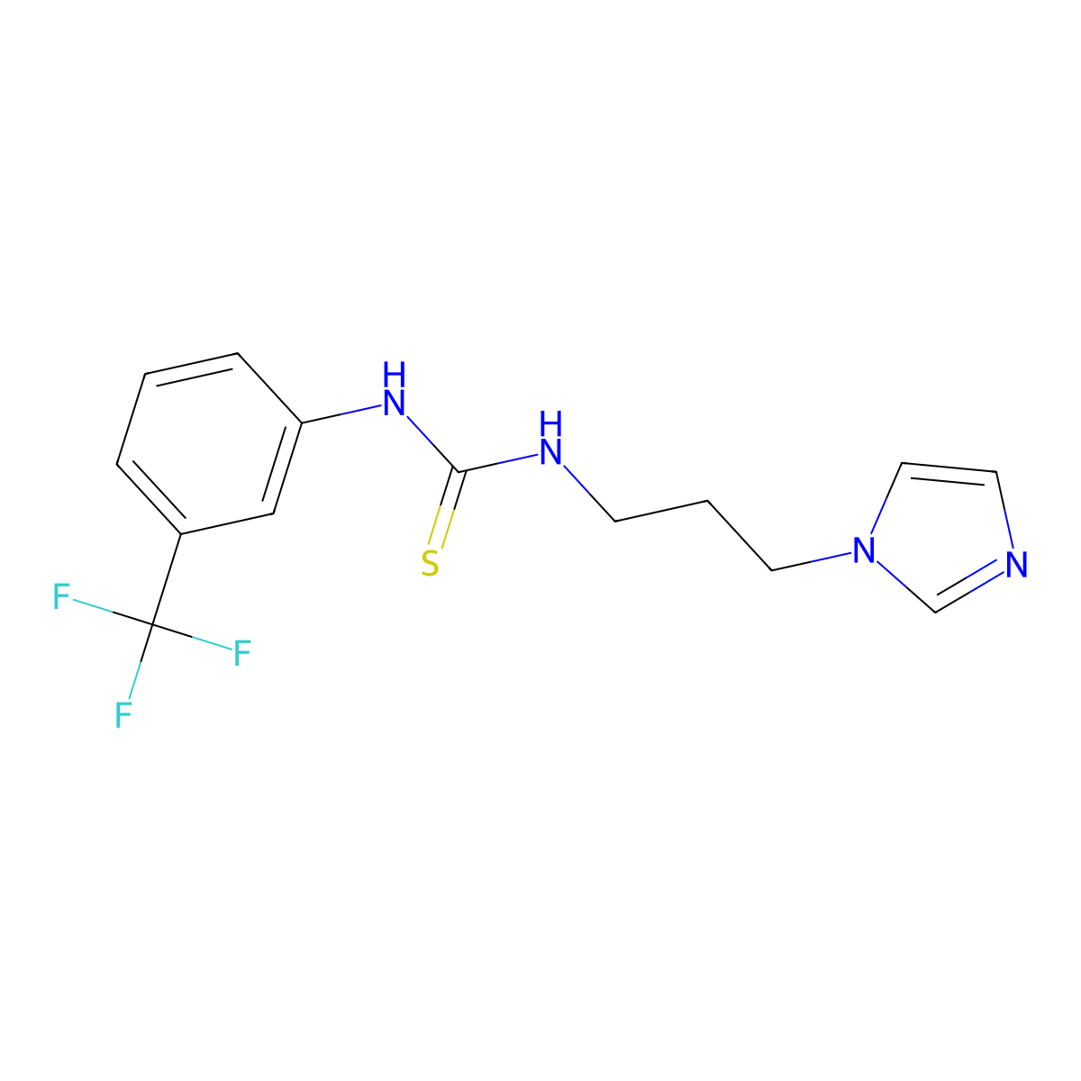1-(3-Imidazol-1-ylpropyl)-3-[3-(trifluoromethyl)phenyl]thiourea molecular structure, CAS 690696-87-8