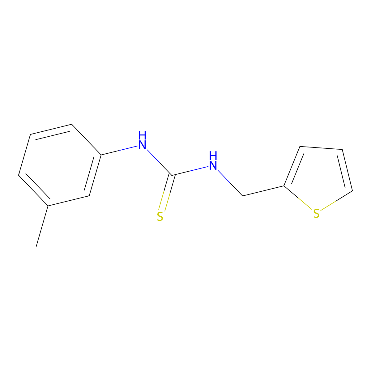 1-(3-Methylphenyl)-3-(thiophen-2-ylmethyl)thiourea molecular structure, CAS 690697-13-3