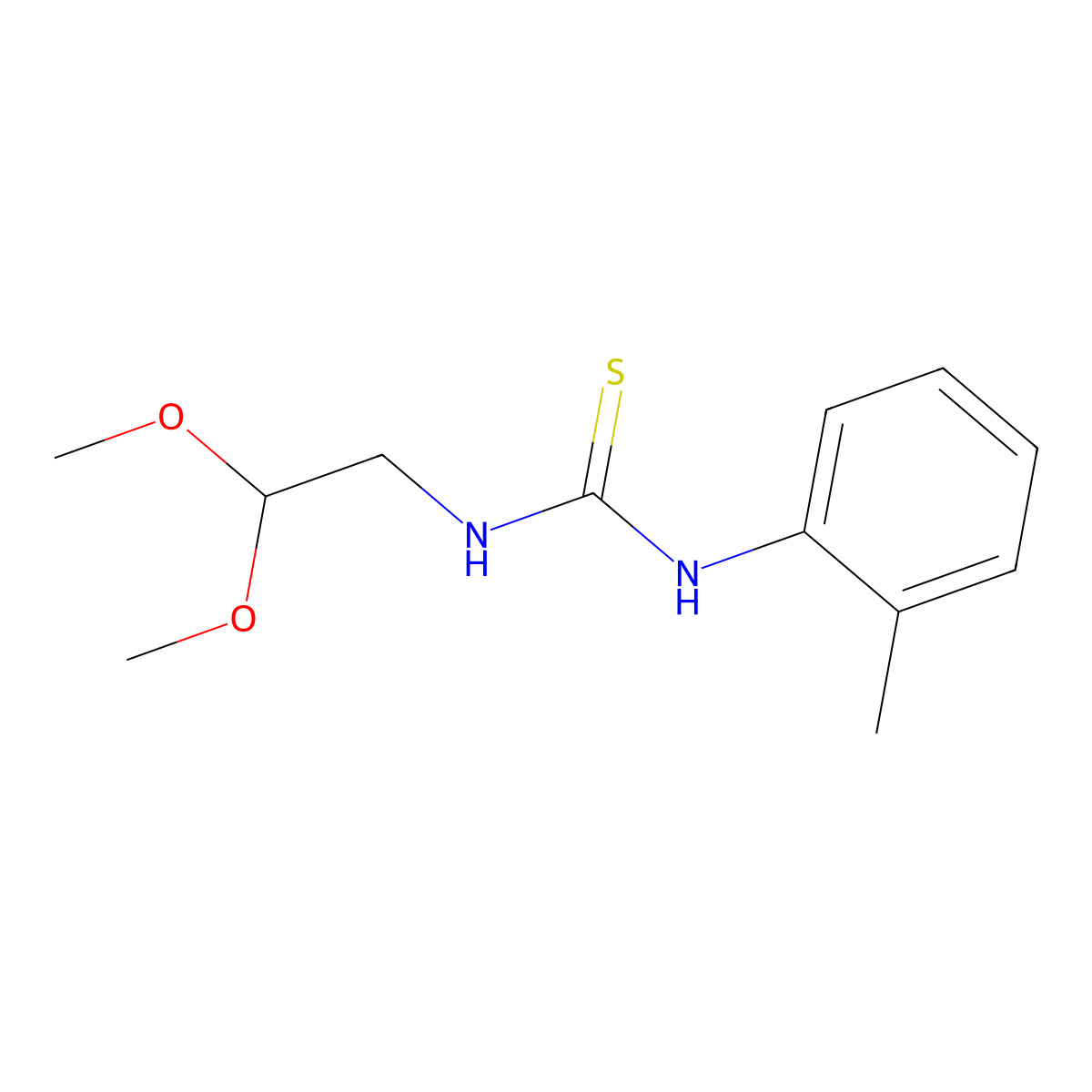 1-(2,2-Dimethoxyethyl)-3-(2-methylphenyl)thiourea molecular structure, CAS 690697-19-9