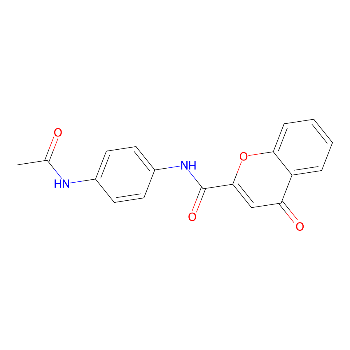 N-[4-(acetylamino)phenyl]-4-oxo-4H-chromene-2-carboxamide molecular structure, CAS 690697-83-7