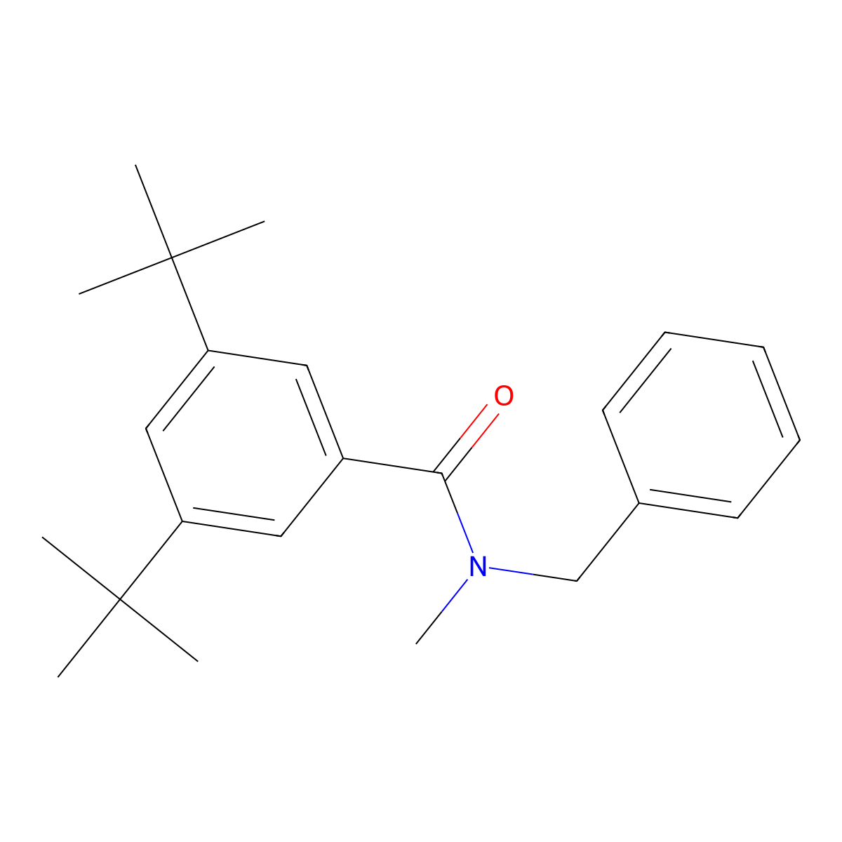 N-benzyl-3,5-ditert-butyl-N-methylbenzamide molecular structure, CAS 690698-82-9