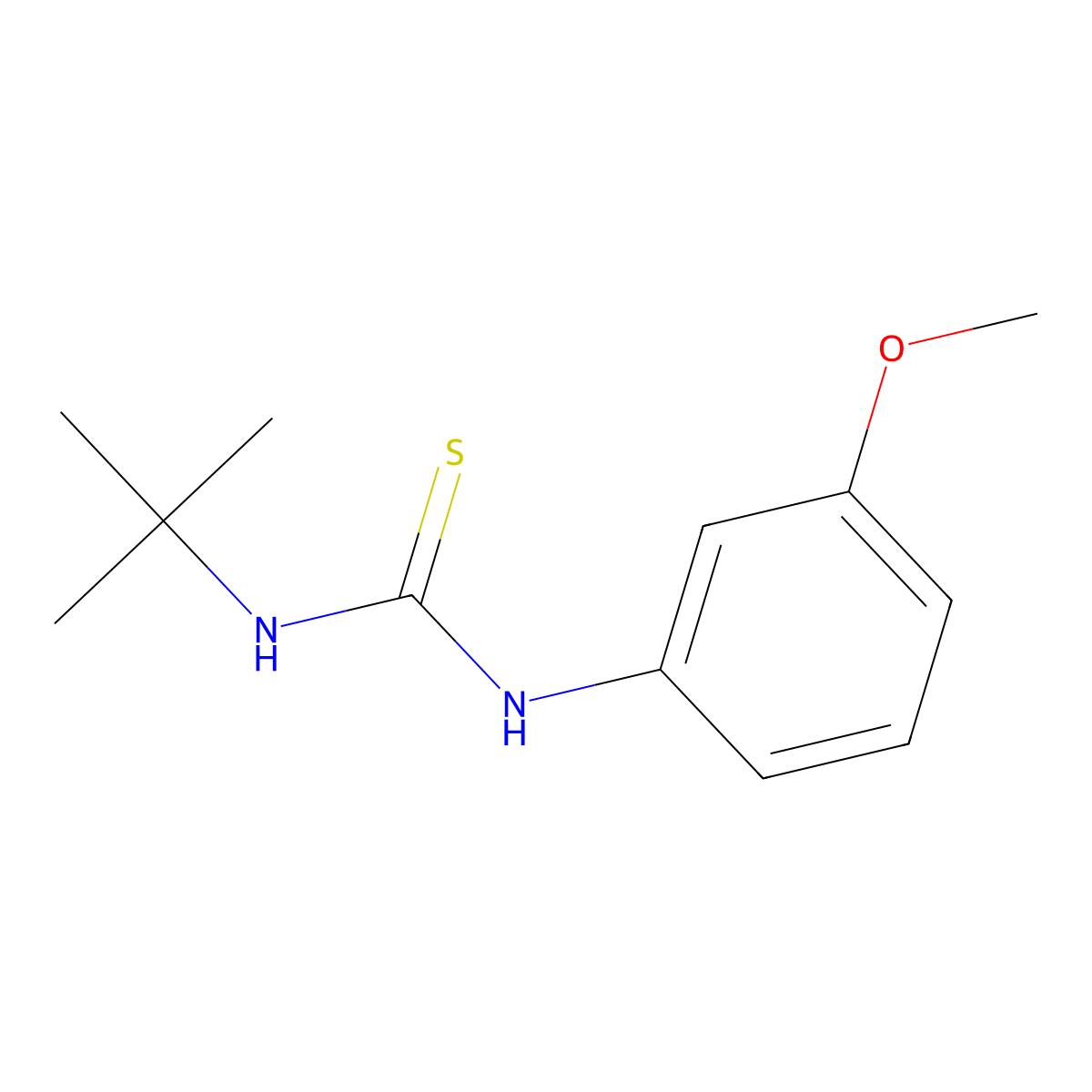 1-Tert-butyl-3-(3-methoxyphenyl)thiourea molecular structure, CAS 690699-80-0