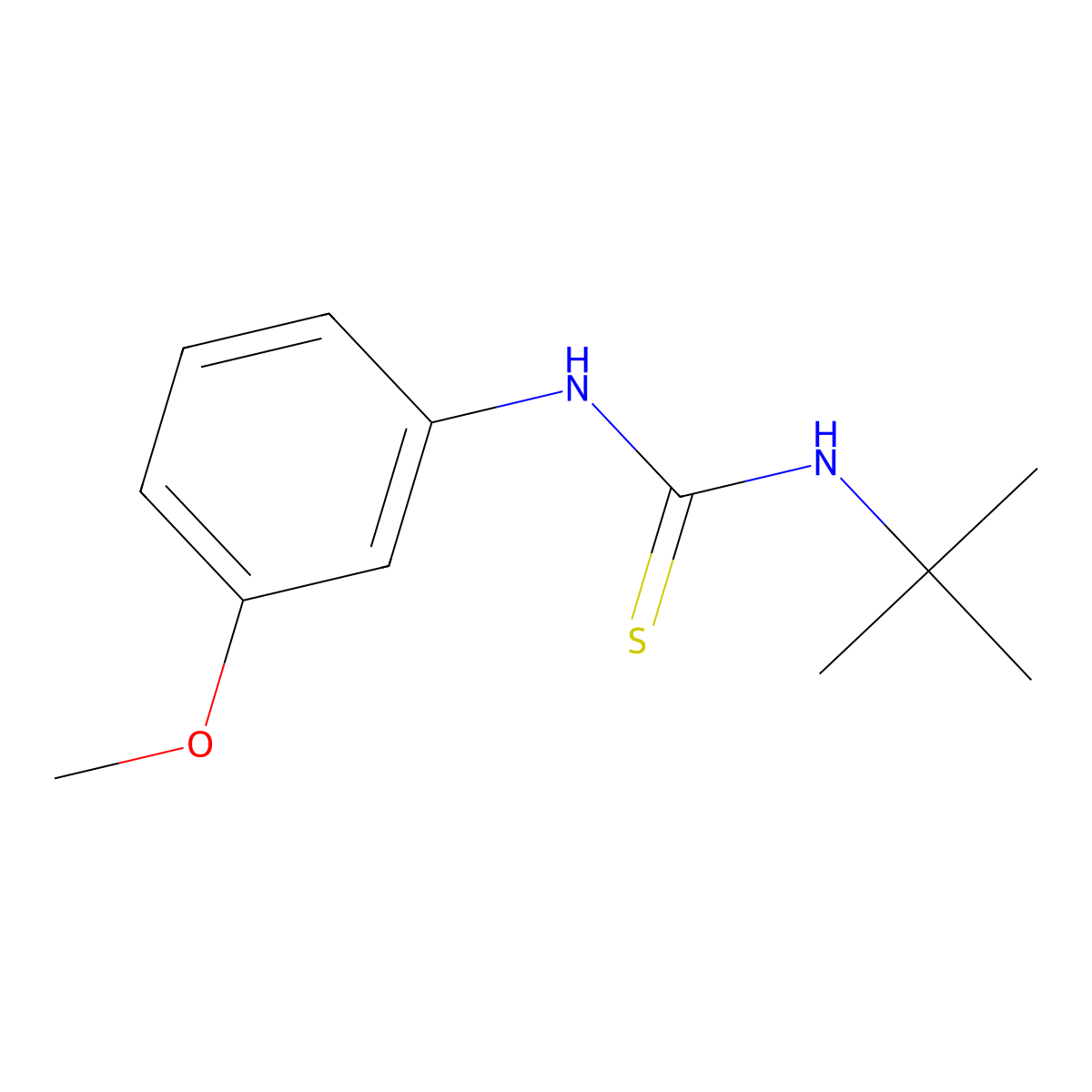 1-Tert-butyl-3-(3-methoxyphenyl)thiourea molecular structure, CAS 690699-80-0