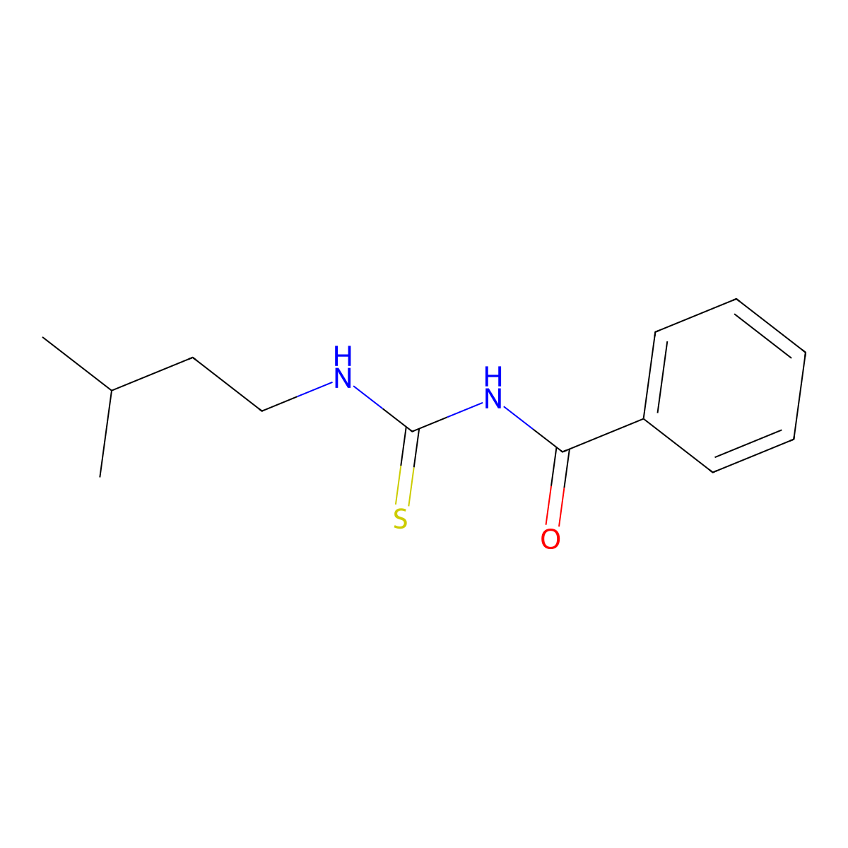 N-[(3-methylbutyl)carbamothioyl]benzamide molecular structure, CAS 690706-75-3