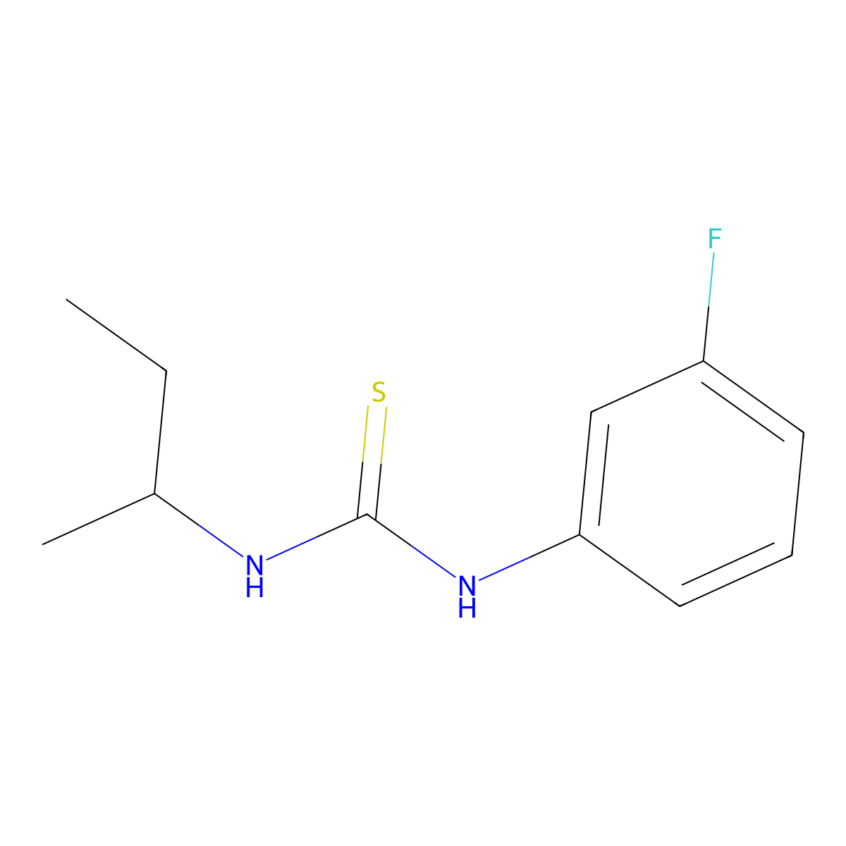 1-Butan-2-yl-3-(3-fluorophenyl)thiourea molecular structure, CAS 690709-14-9