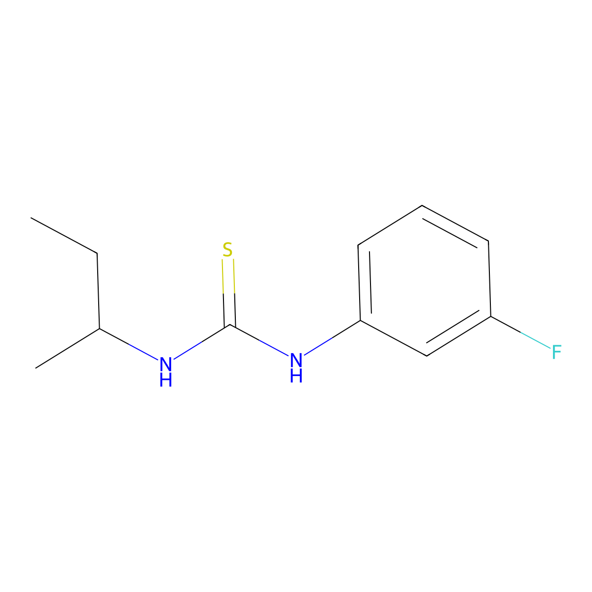 1-Butan-2-yl-3-(3-fluorophenyl)thiourea molecular structure, CAS 690709-14-9