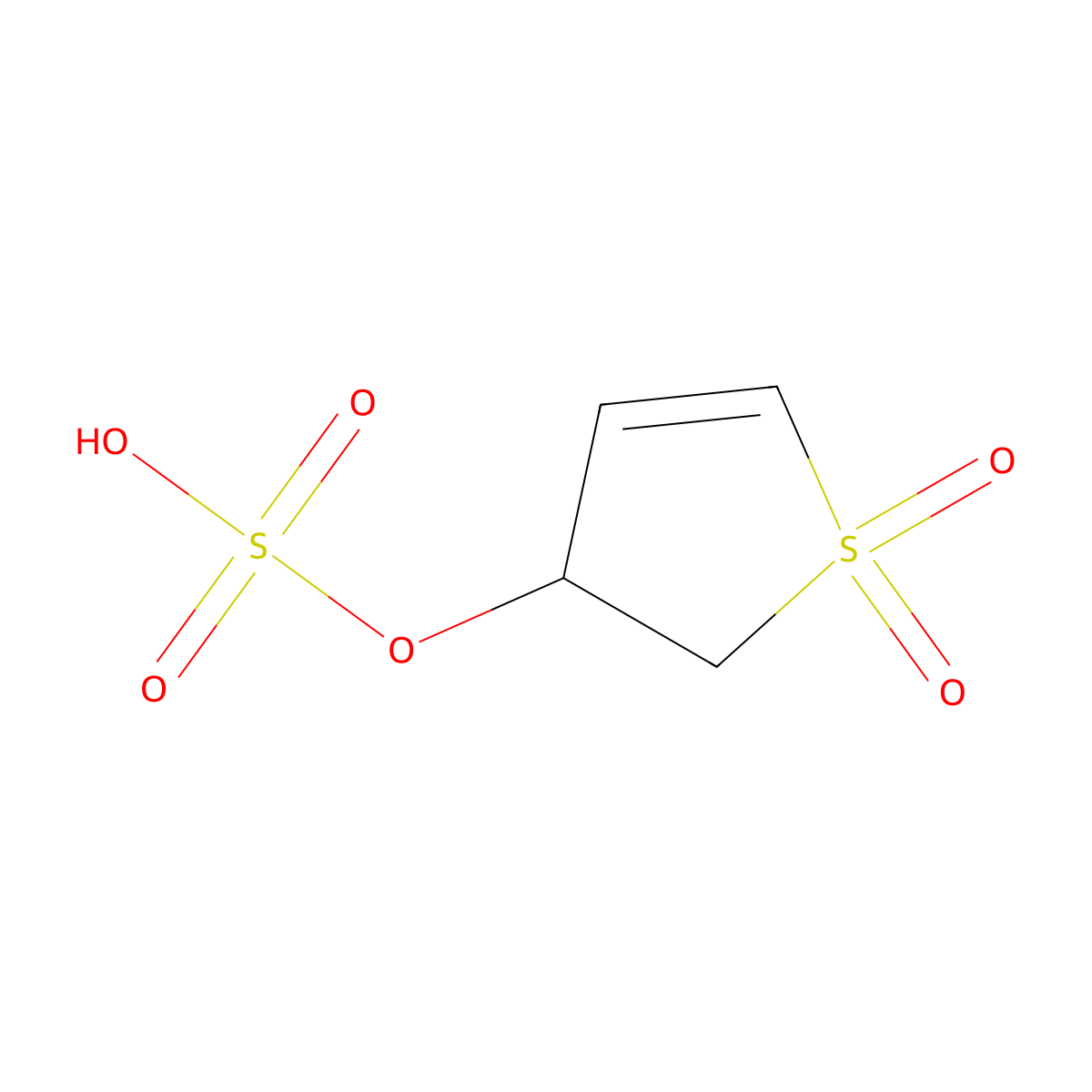 Thiophene-3-ol, 2,3-dihydro-, sulfate, 1,1-dioxide molecular structure, CAS 69071-73-4