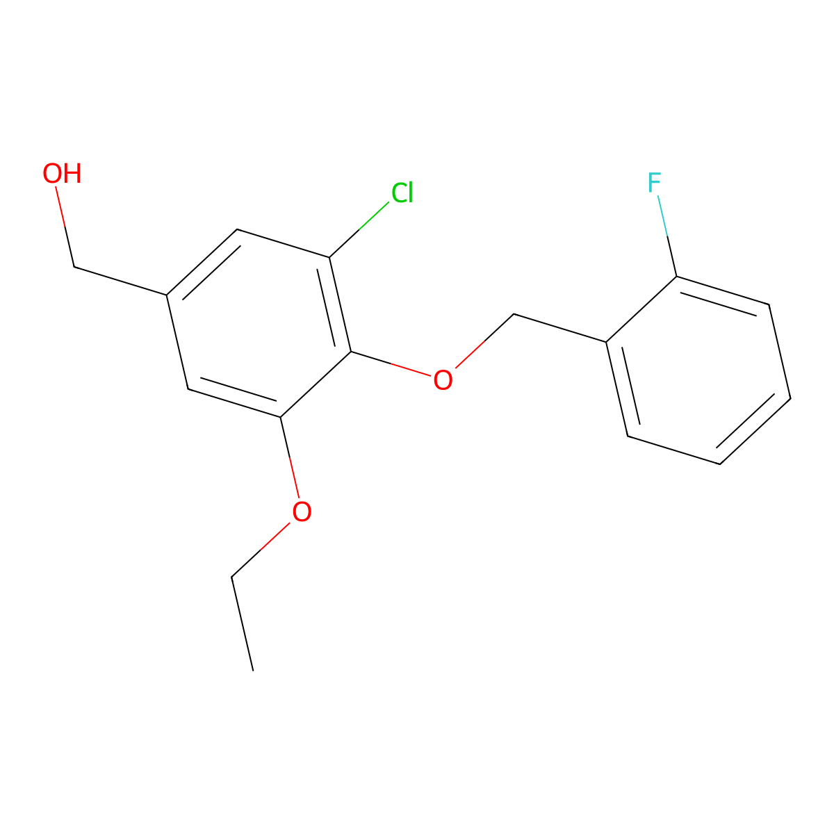 [3-Chloro-5-ethoxy-4-[(2-fluorophenyl)methoxy]phenyl]methanol molecular structure, CAS 690710-67-9
