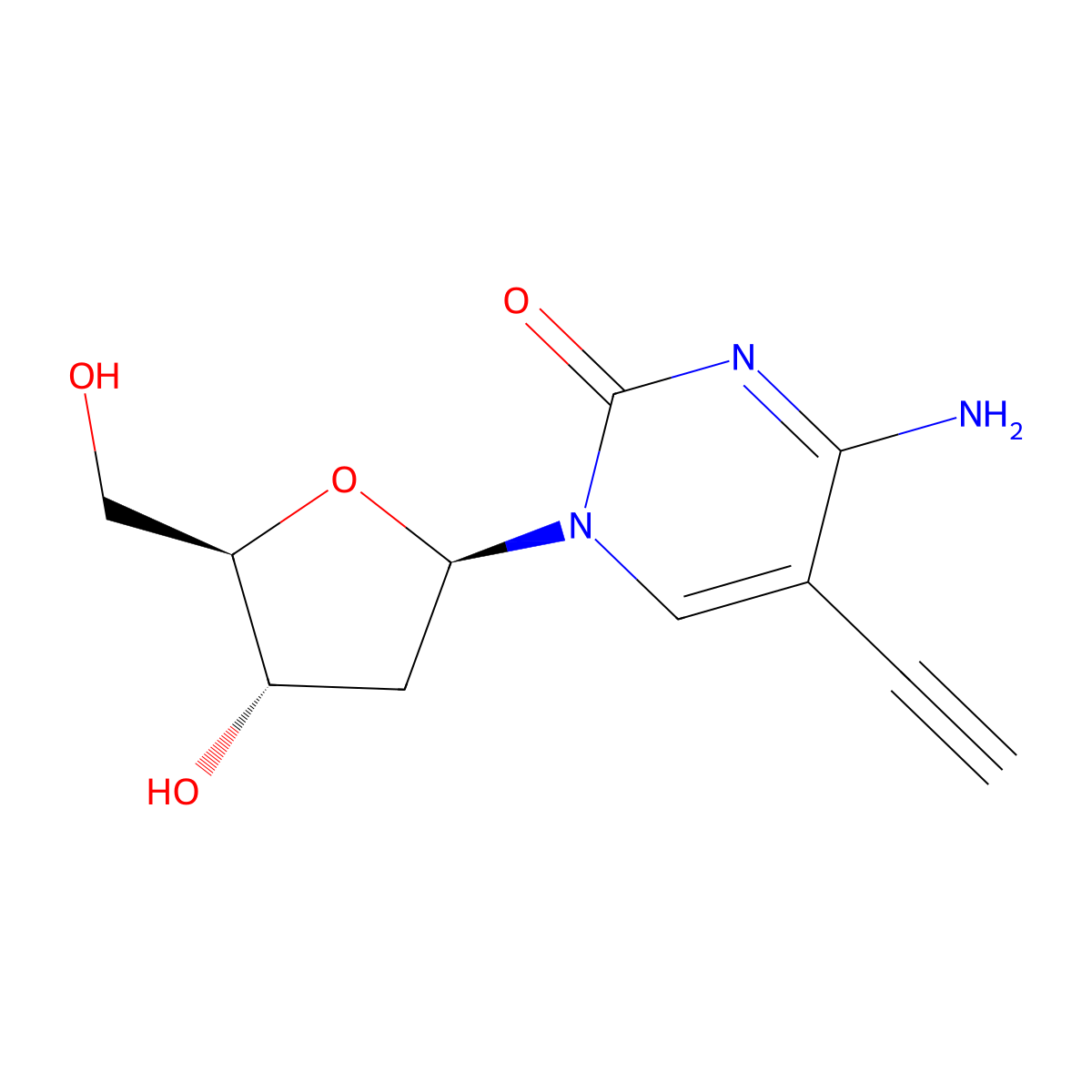 5-Ethynyl-2'-deoxycytidine molecular structure, CAS 69075-47-4