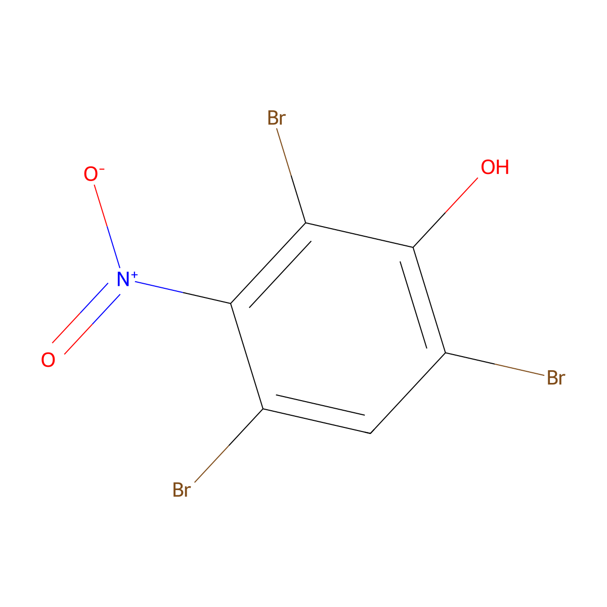 2,4,6-Tribromo-3-nitrophenol molecular structure, CAS 69076-62-6