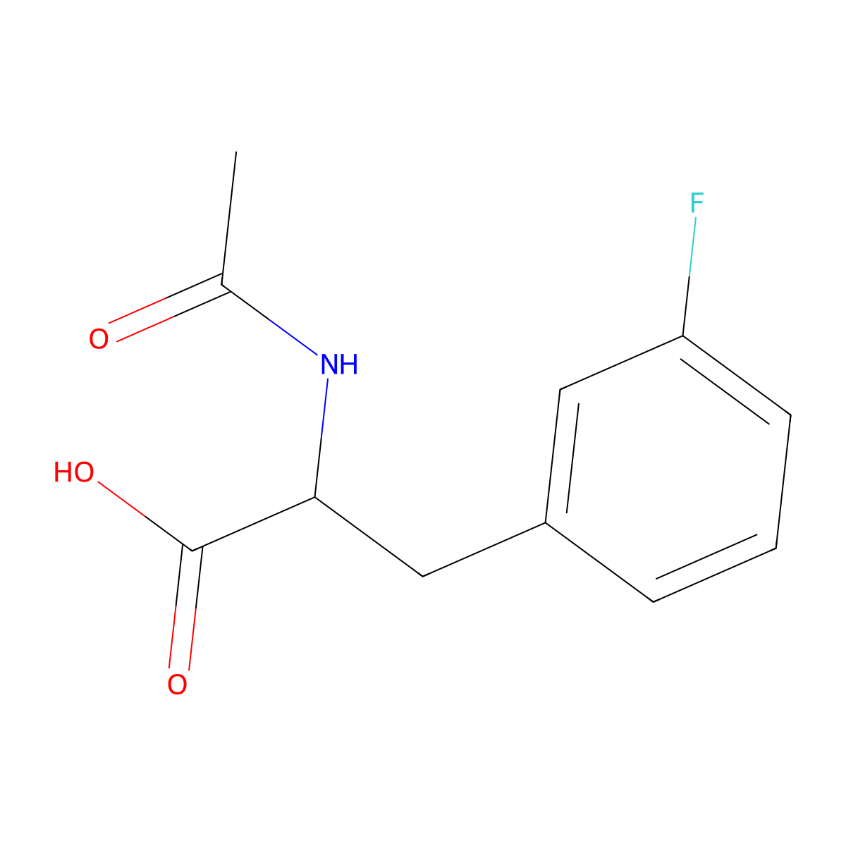 Ac-D-Phe(3-F)-OH molecular structure, CAS 69078-51-9