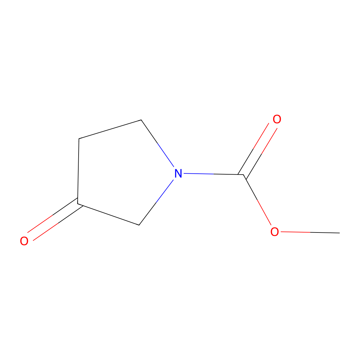 Methyl 3-oxopyrrolidine-1-carboxylate molecular structure, CAS 69079-09-0
