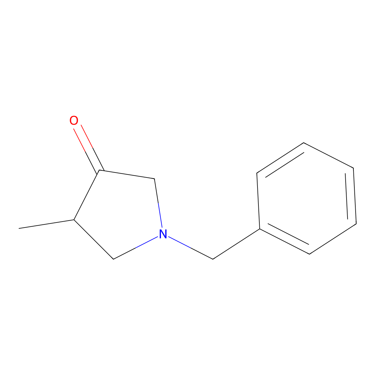 1-Benzyl-4-methylpyrrolidin-3-one molecular structure, CAS 69079-25-0