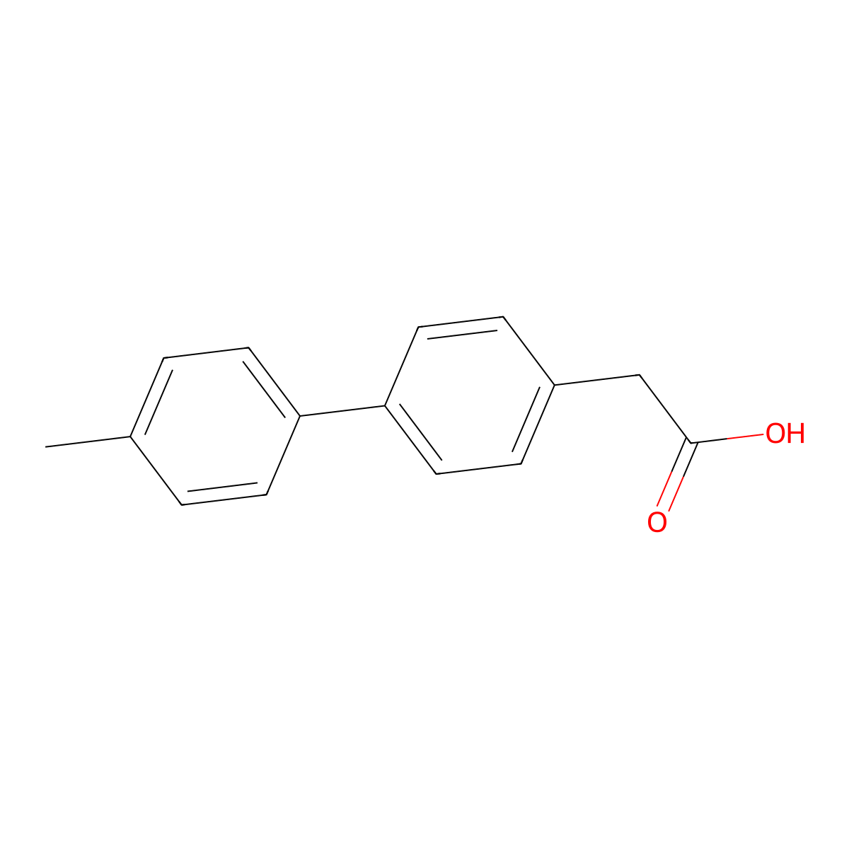 2-(4'-Methyl-[1,1'-biphenyl]-4-yl)acetic acid molecular structure, CAS 6908-52-7