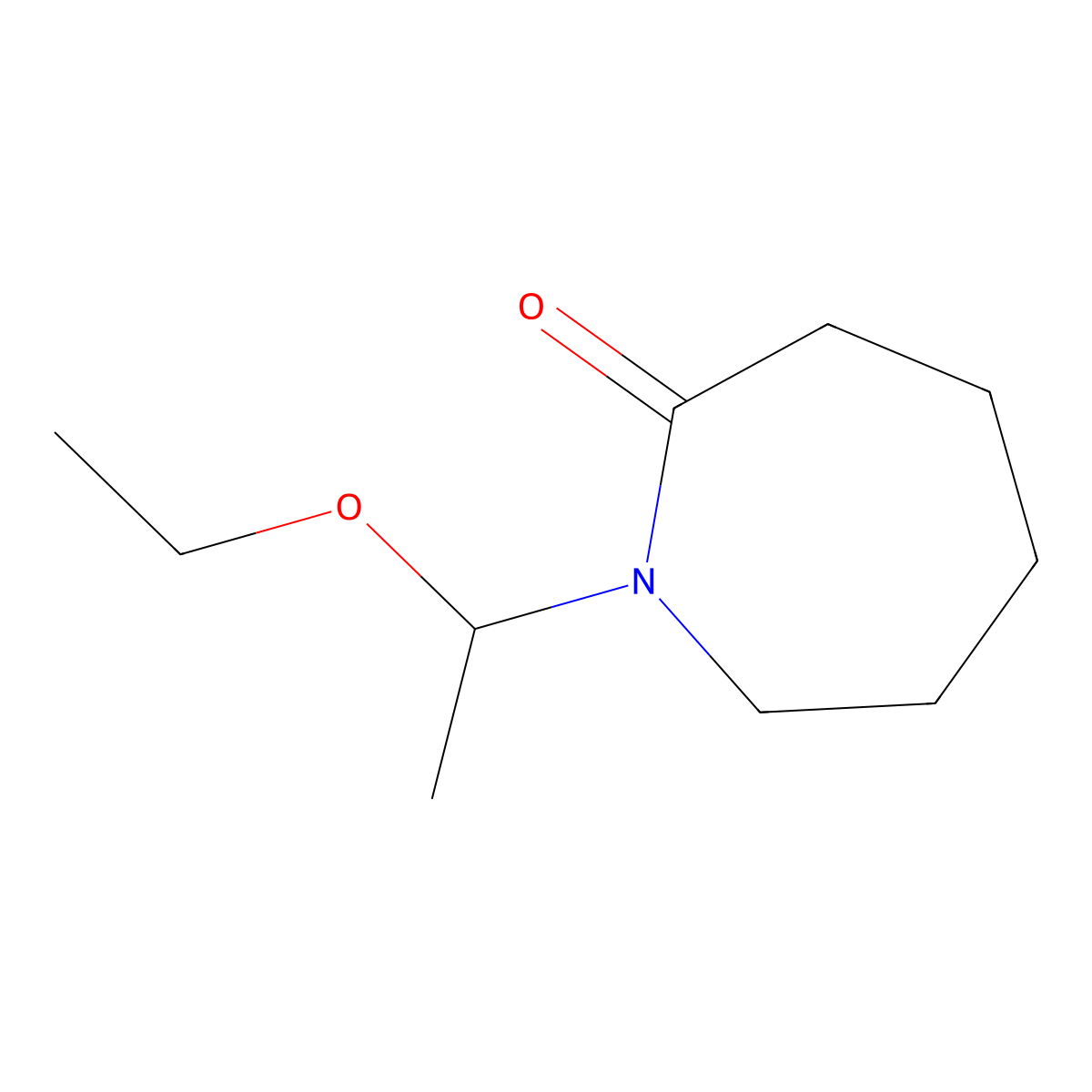 1-(1-Ethoxyethyl)azepan-2-one molecular structure, CAS 6908-60-7